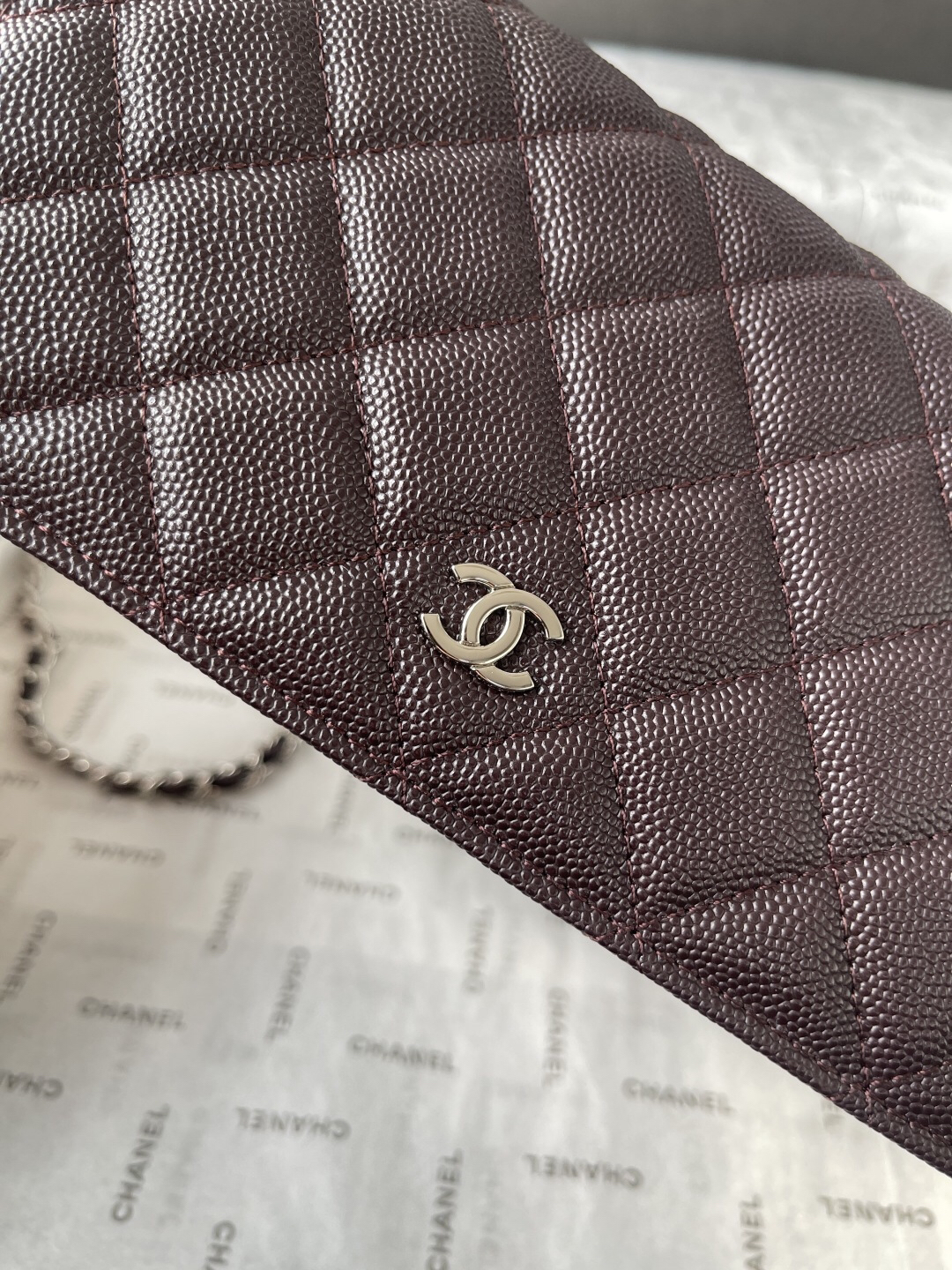 Chanel CF WOC Black Caviar Leather Chain Bag - Image 6