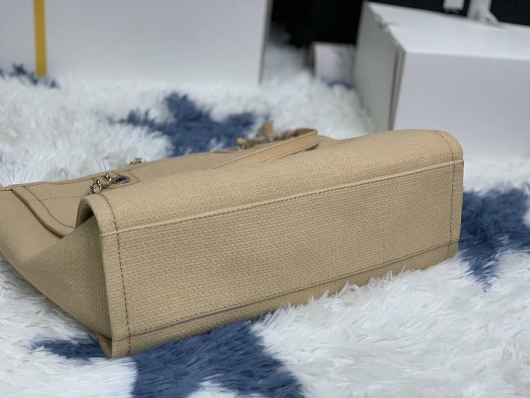 Chanel Denim Canvas Shopping Tote Bag - Image 6