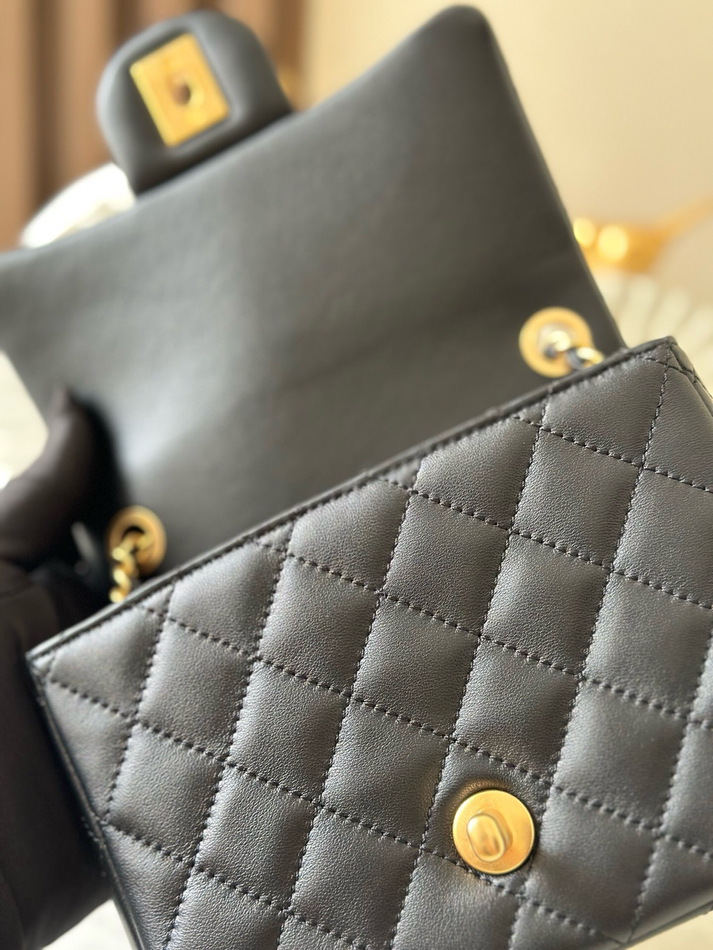 Chanel Mini Flap Bag with Gold Ball Chain - Image 6