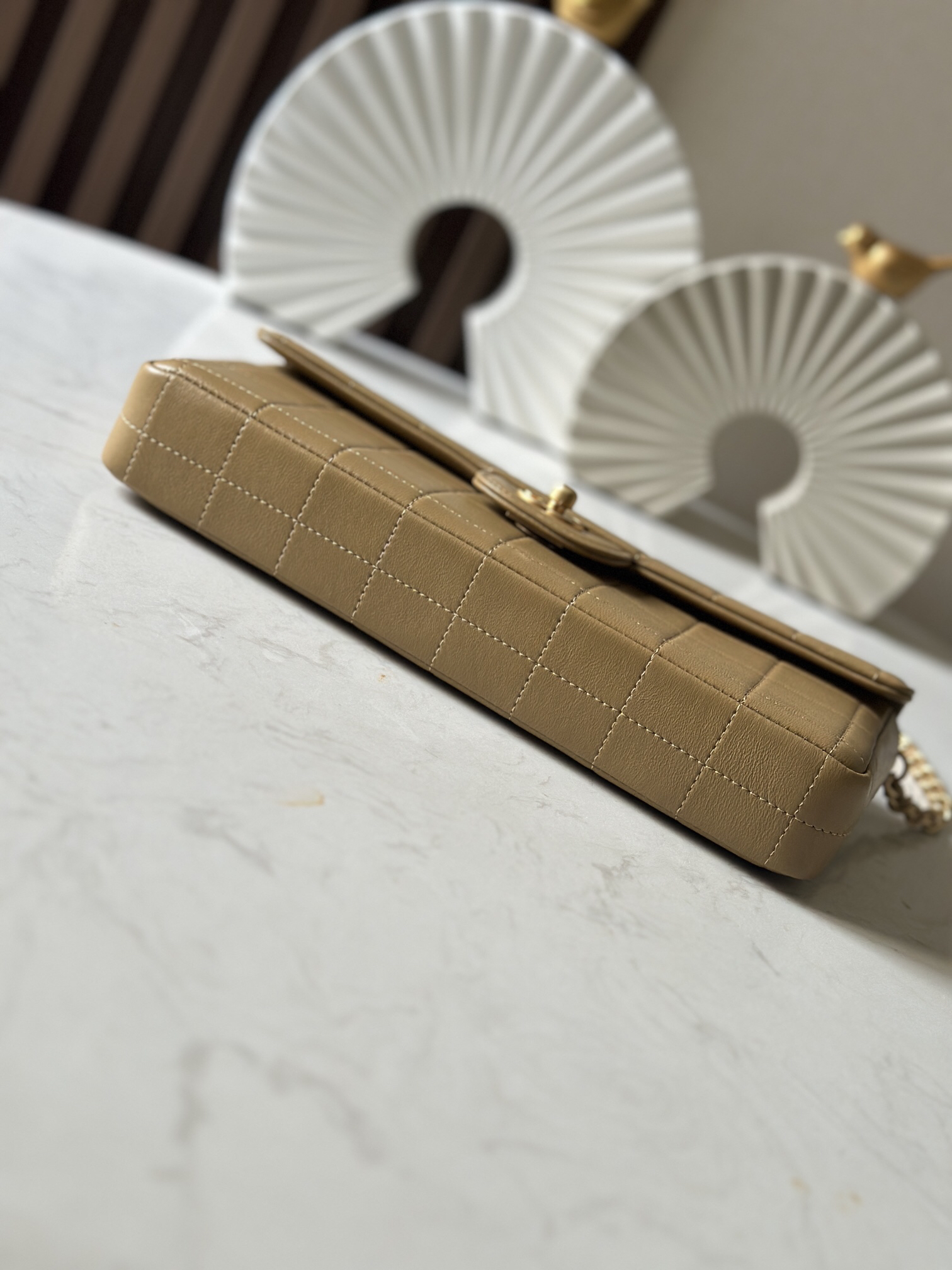 Vintage Quilted Lambskin Underarm Bag - Image 6