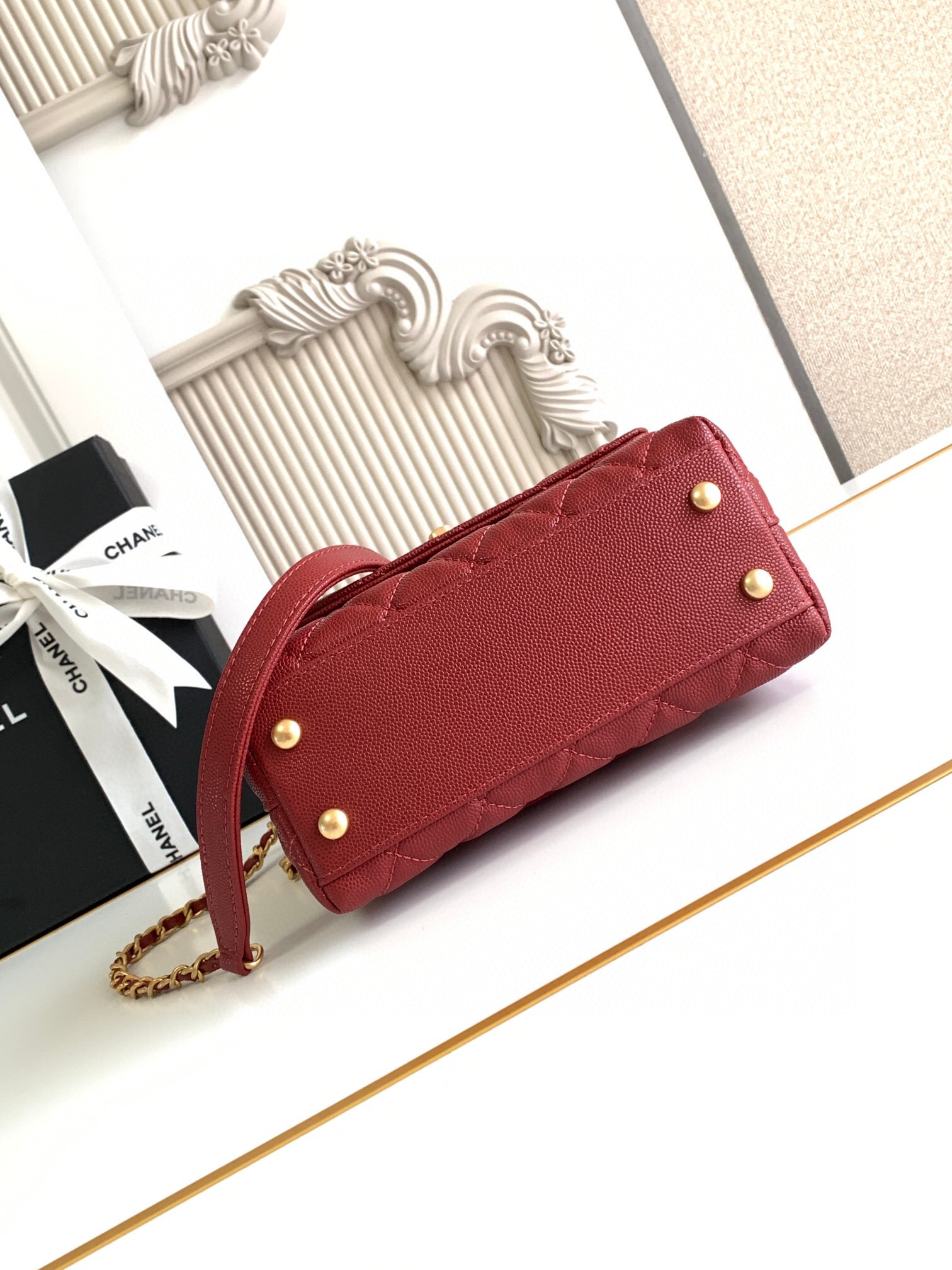 Chanel Coco Handle Mini Flap Handbag AS2215 - Image 6