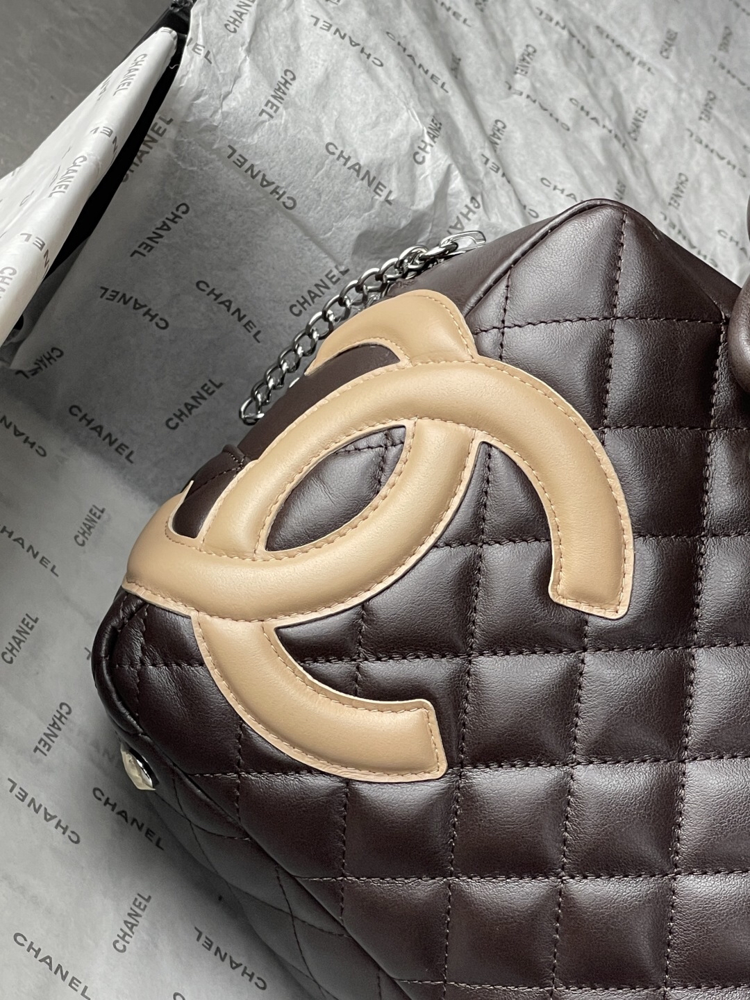 Chanel Black and White Panda Bowling Pillow Bag - Image 6