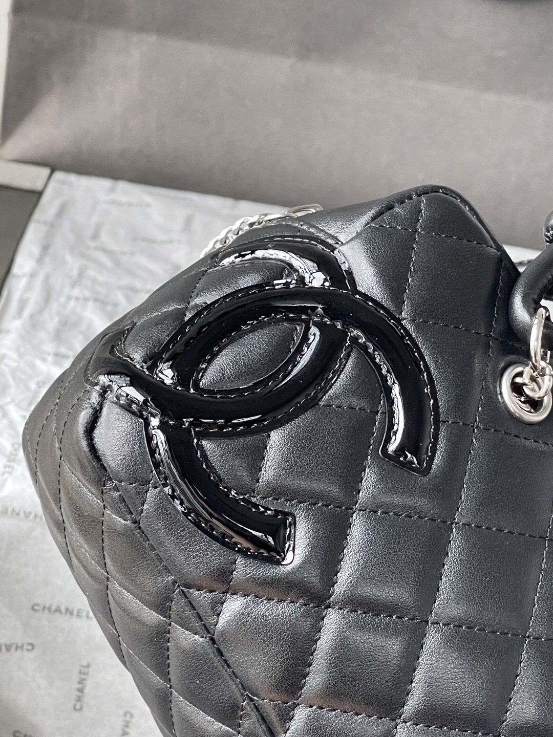 Chanel Black and White Panda Bowling Bag - Image 6