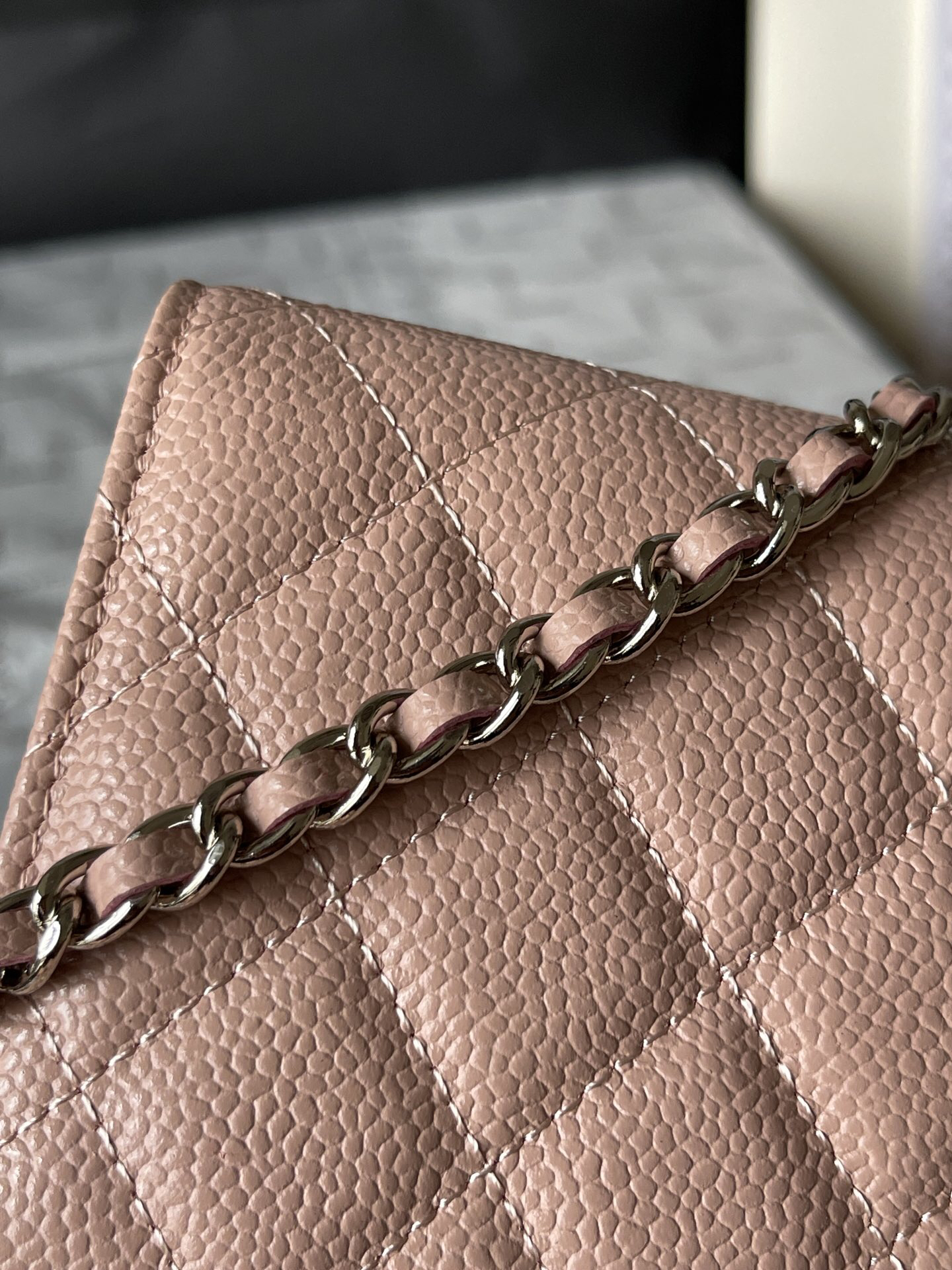 Chanel Classic Flap Wallet on Chain in Black Caviar Leather - Image 6