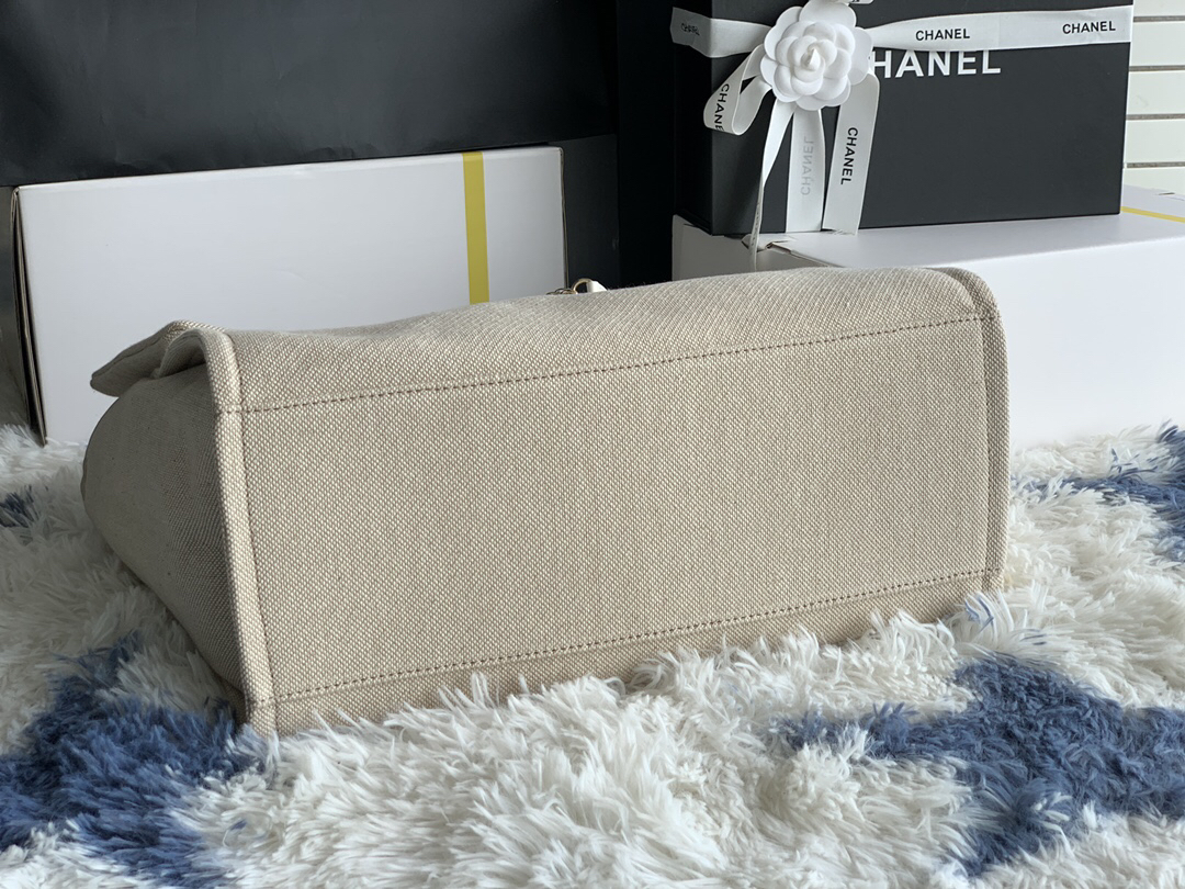 Chanel Canvas Travel Shopping Tote Bag - Image 6