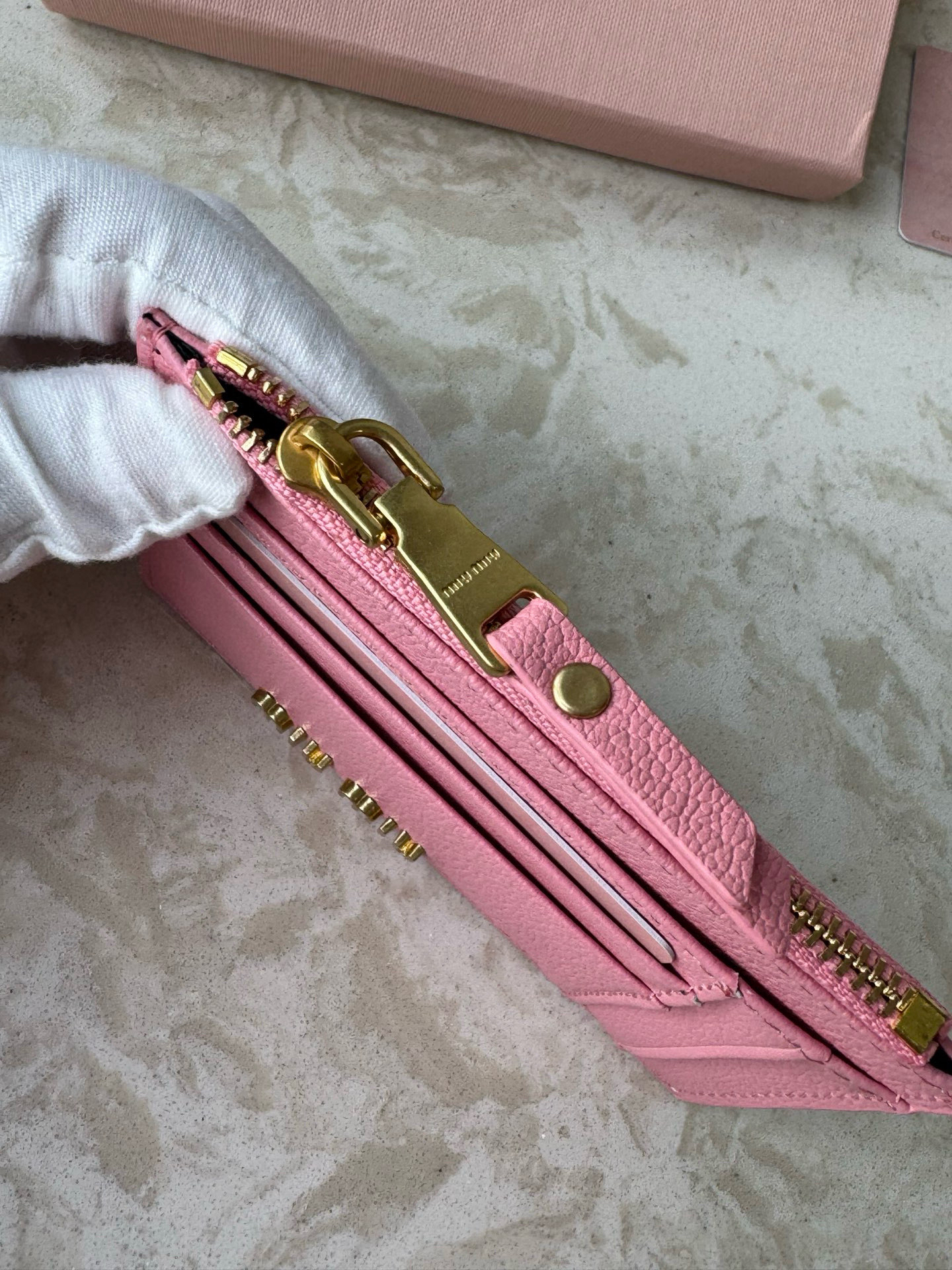 Miu Miu Leather Slim Card Holder - Image 6