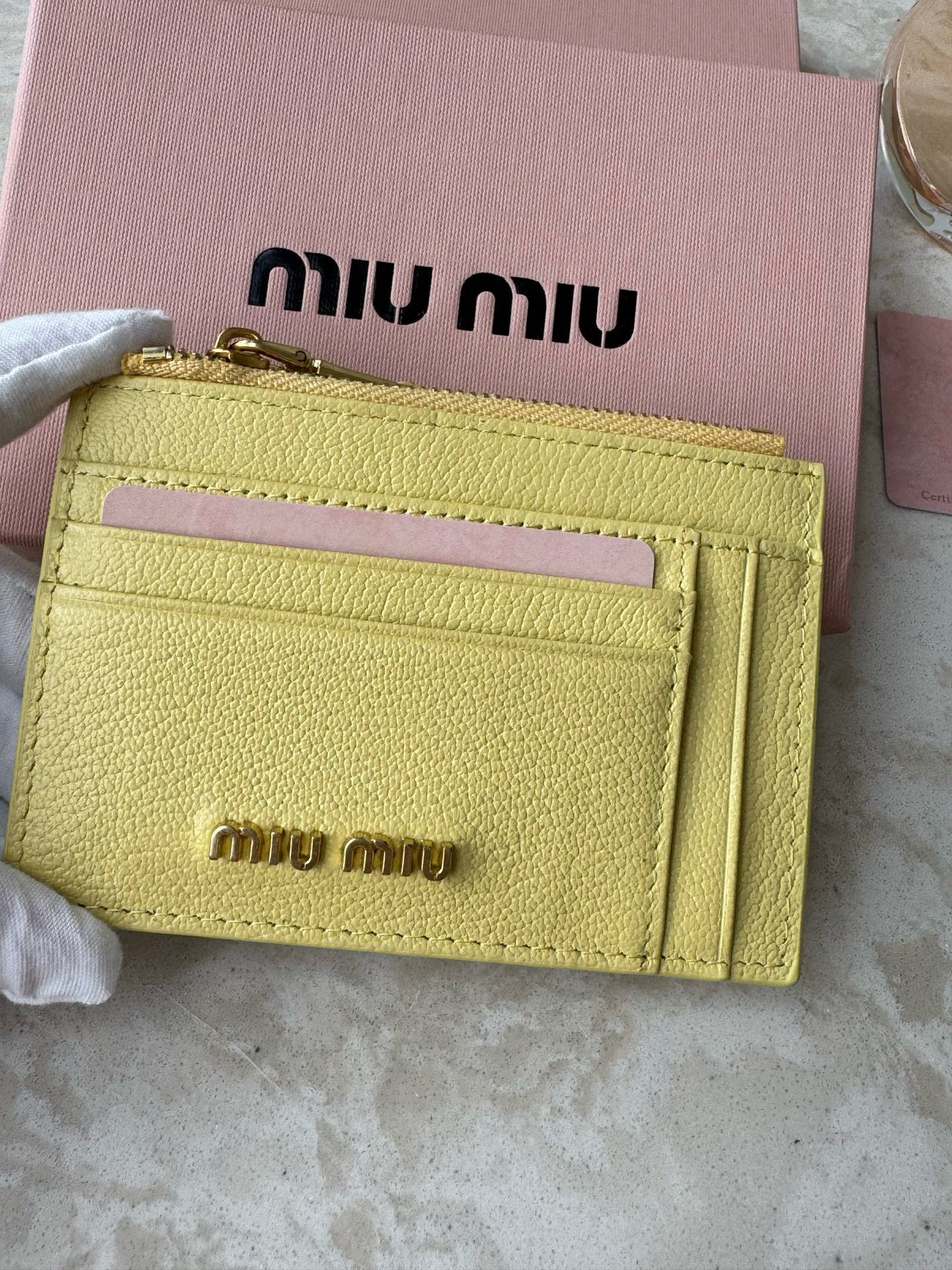 Miu Miu Leather Card Holder - Image 6
