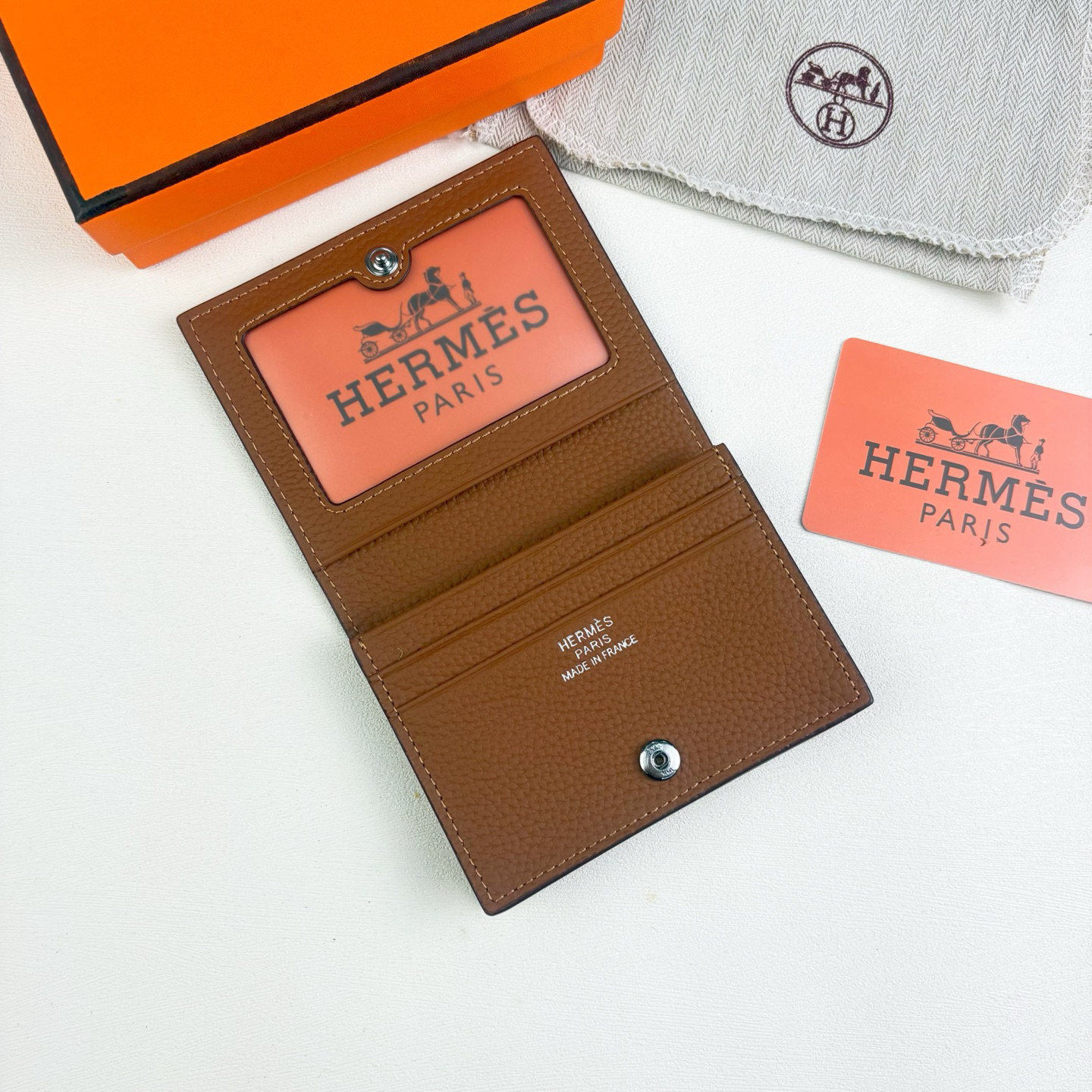 Hermès Togo Leather Card Holder - Image 6