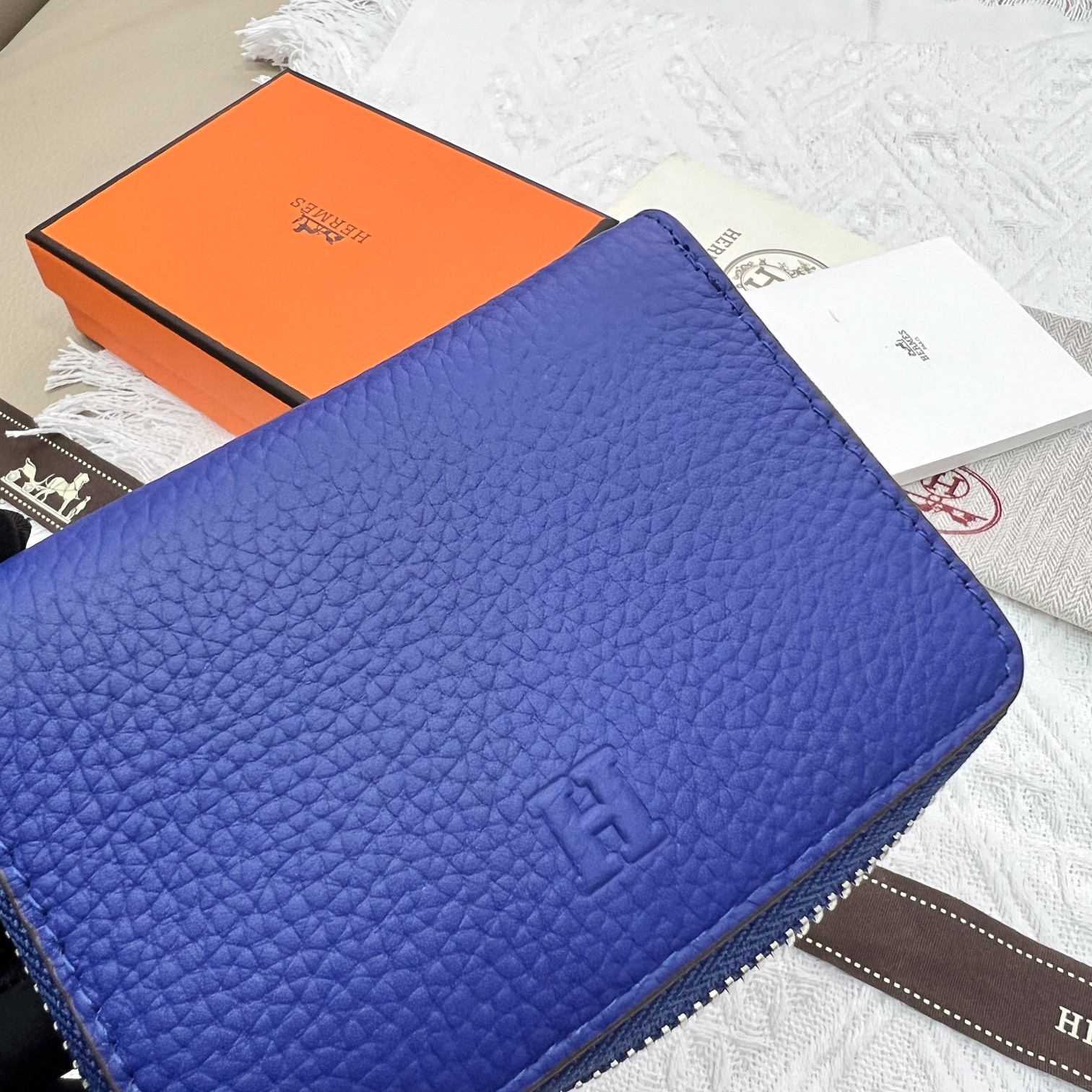 Hermes Constance Litchi-Grain Leather Wallet - Image 6