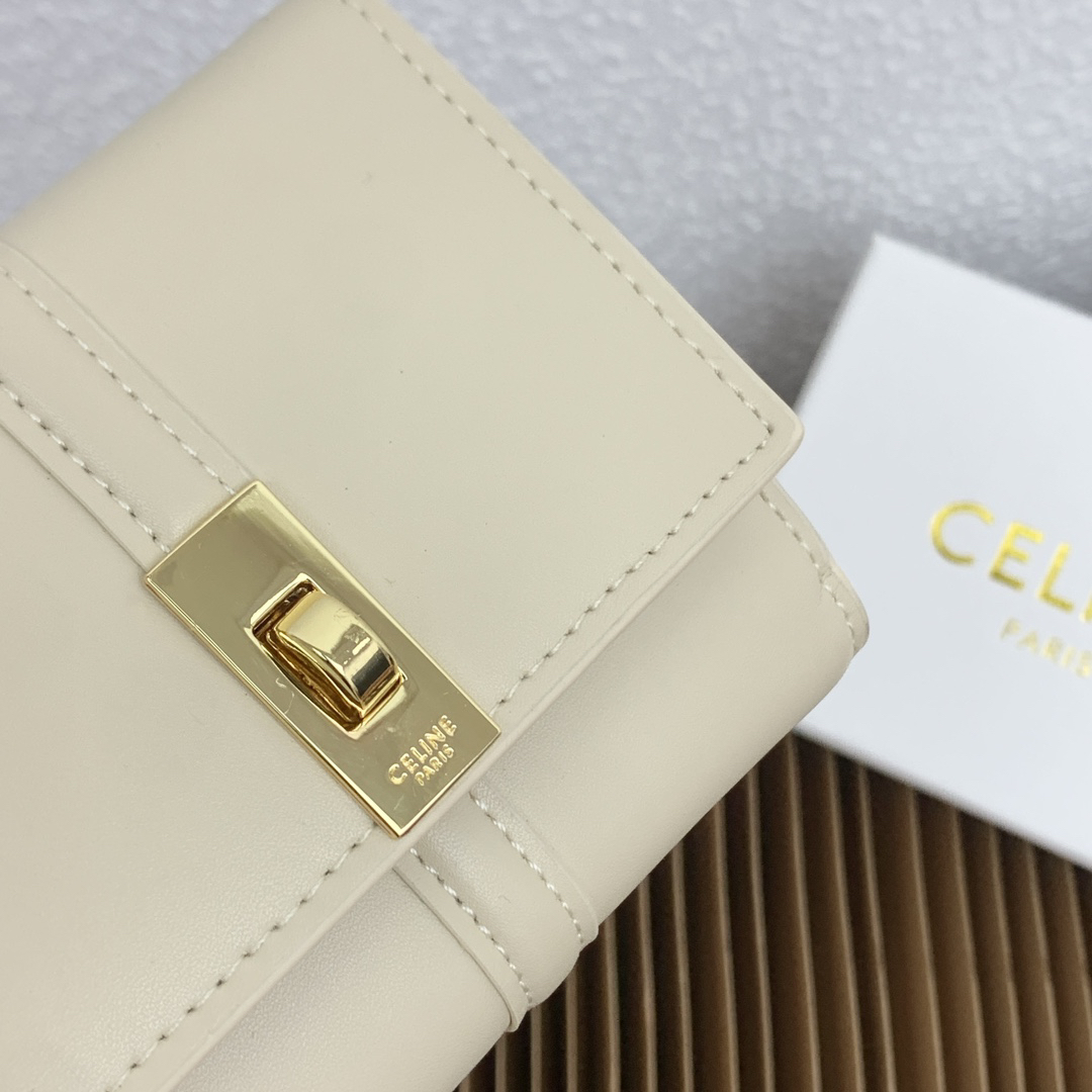 Celine Triomphe 16 Small Leather Trifold Wallet - Image 6