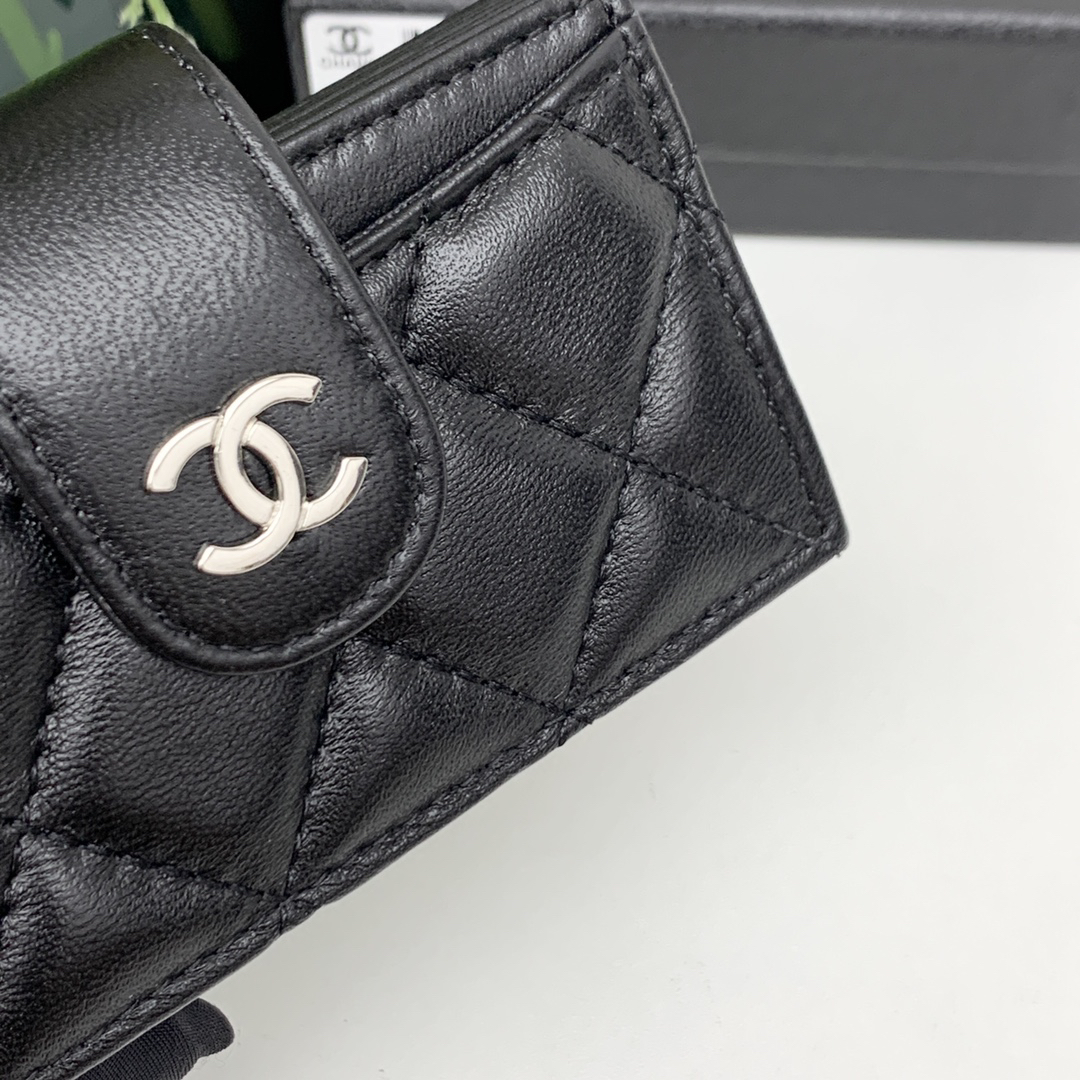 CHANEL AP1081 Large Quilted Goatskin Tri-Fold Wallet - Image 6