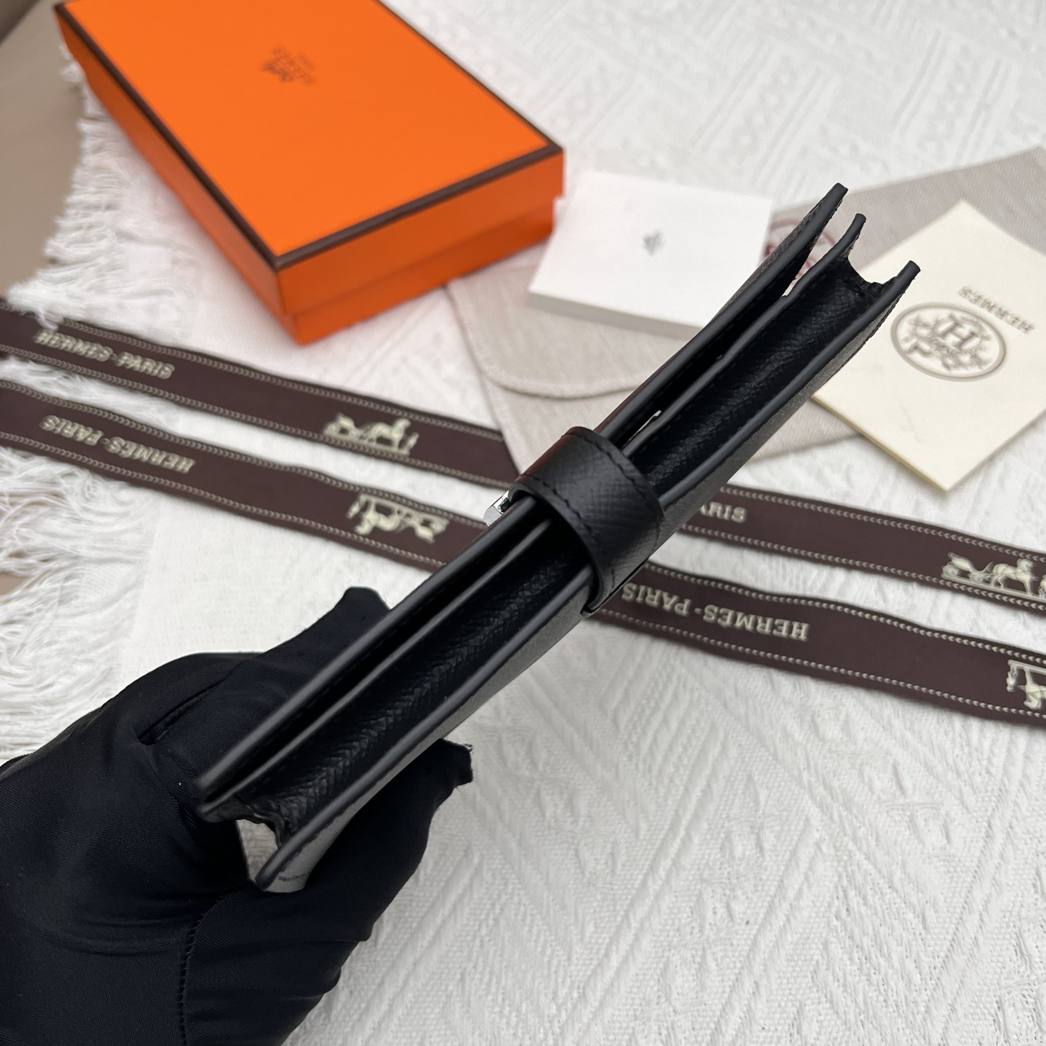 Hermes Leather Zip Wallet - Image 6
