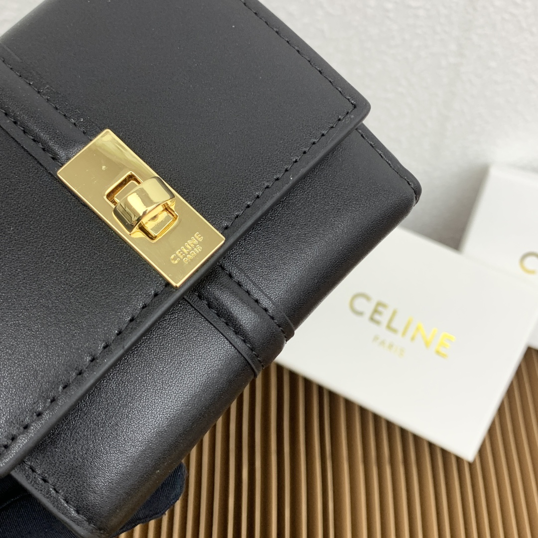 Celine Triomphe 16 Small Leather Trifold Wallet - Image 6