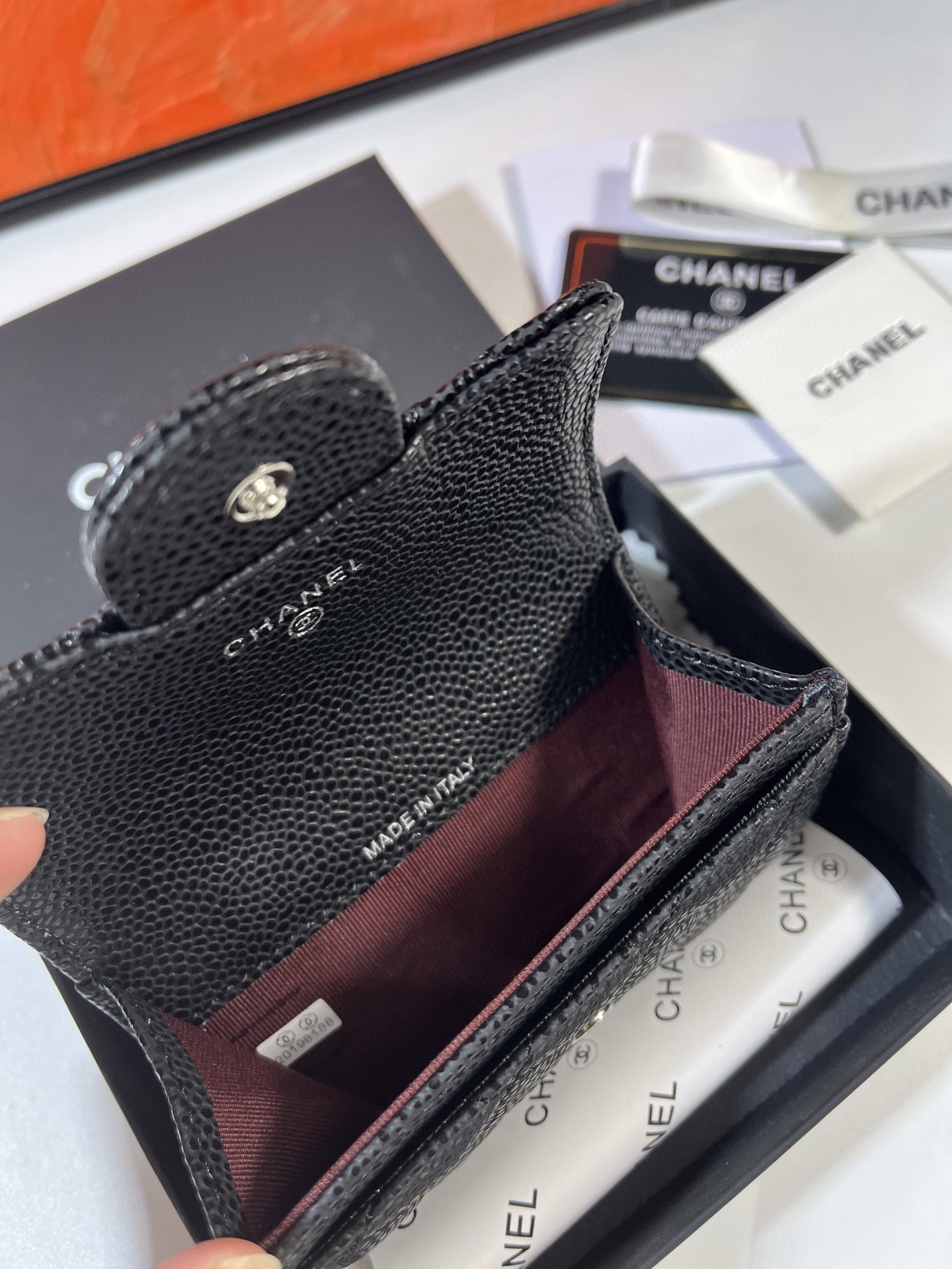 Chanel CF Series Caviar Leather Card and Coin Holder - Image 6