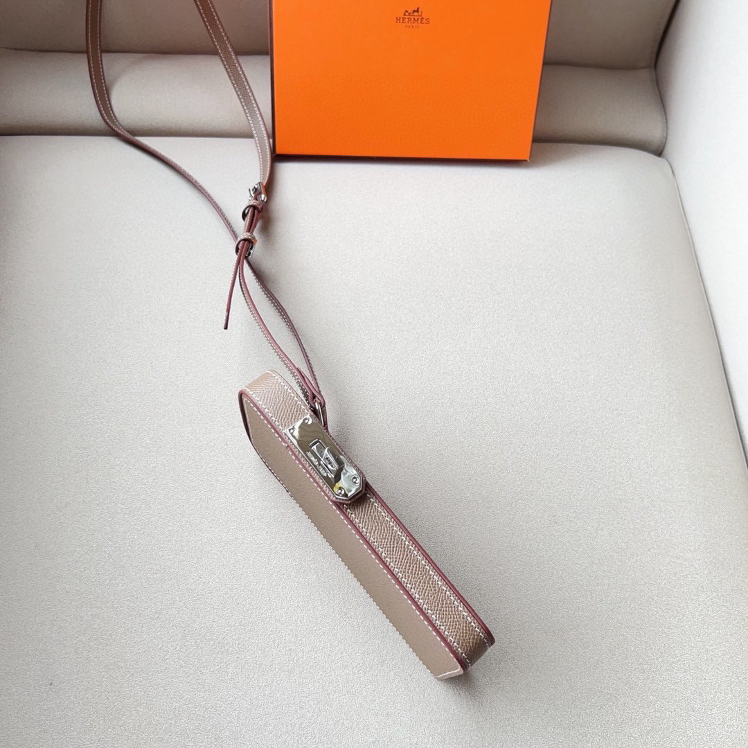 Hermès Hac a Box Tadelakt Calfskin Phone Case with Shoulder Strap - Image 6