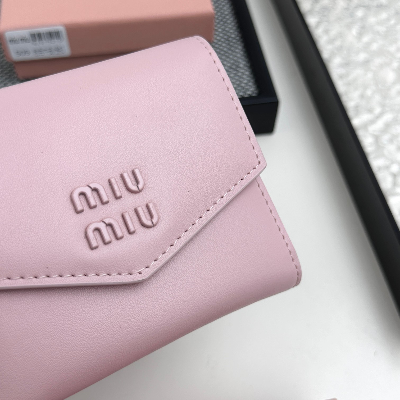Miu Miu Tri-Fold Lambskin Wallet - Image 6