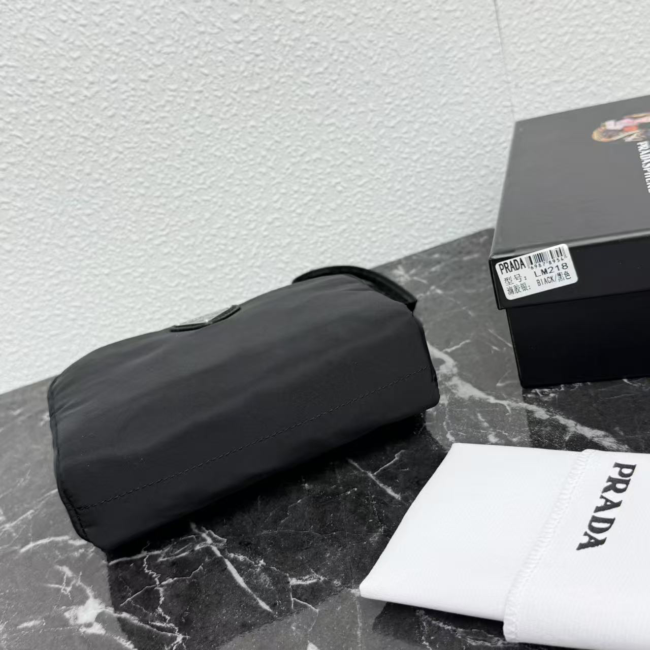 Prada Recycled Nylon Zip Clutch - Image 6