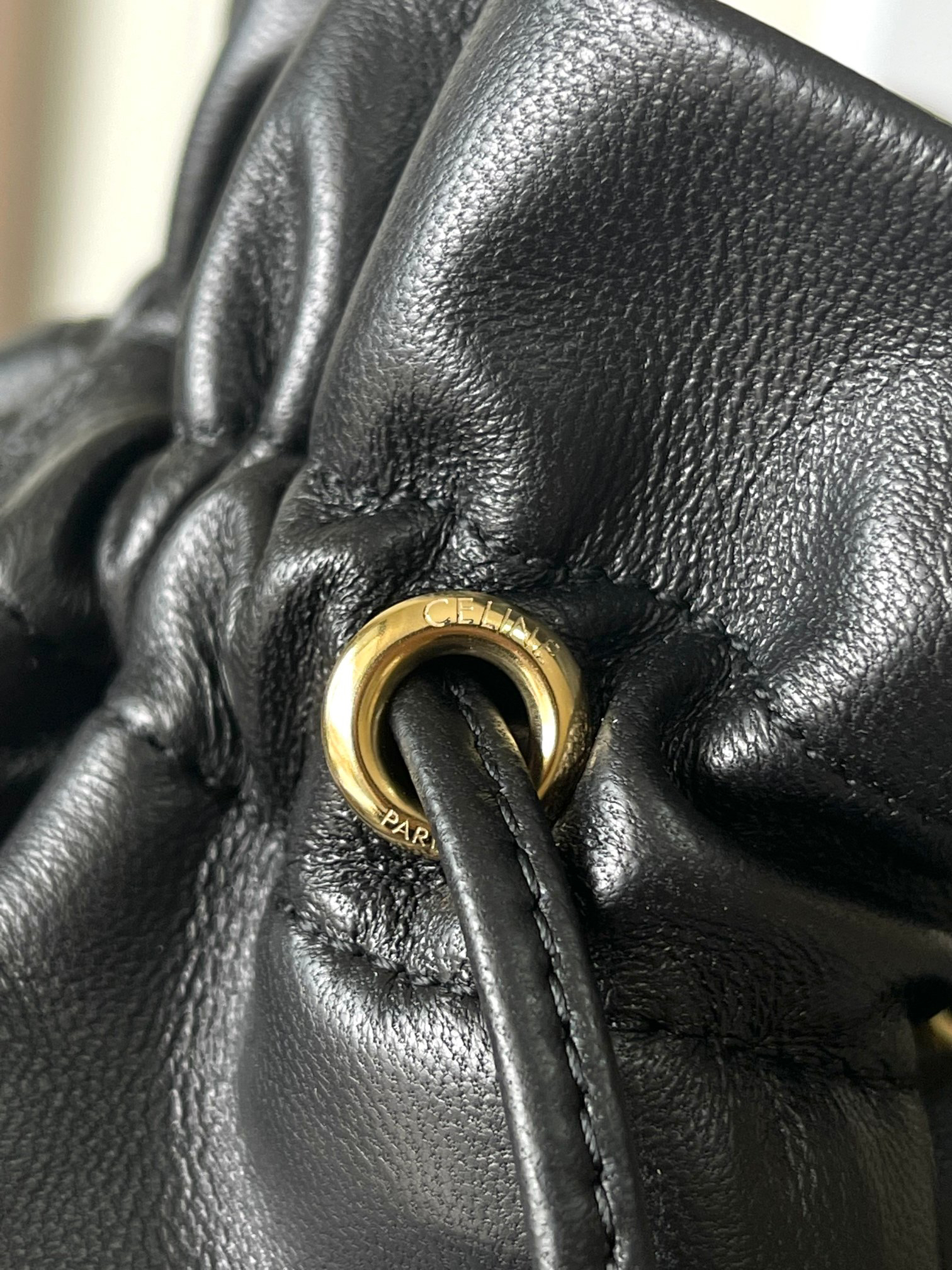 CELINE CRYSTAL Drawstring Cloud Handbag - Image 6
