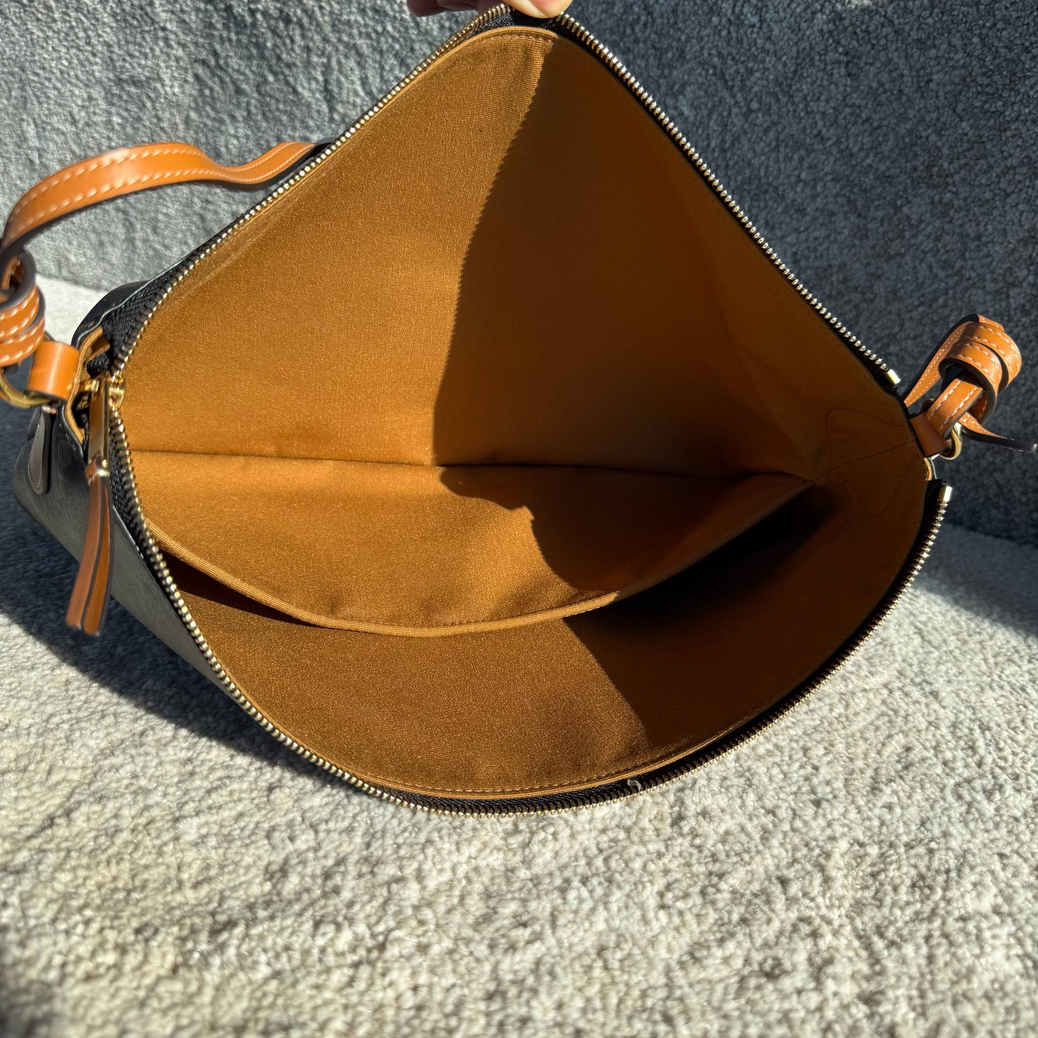 Celine Logo-Print Double-Zip Shoulder Bag - Image 6