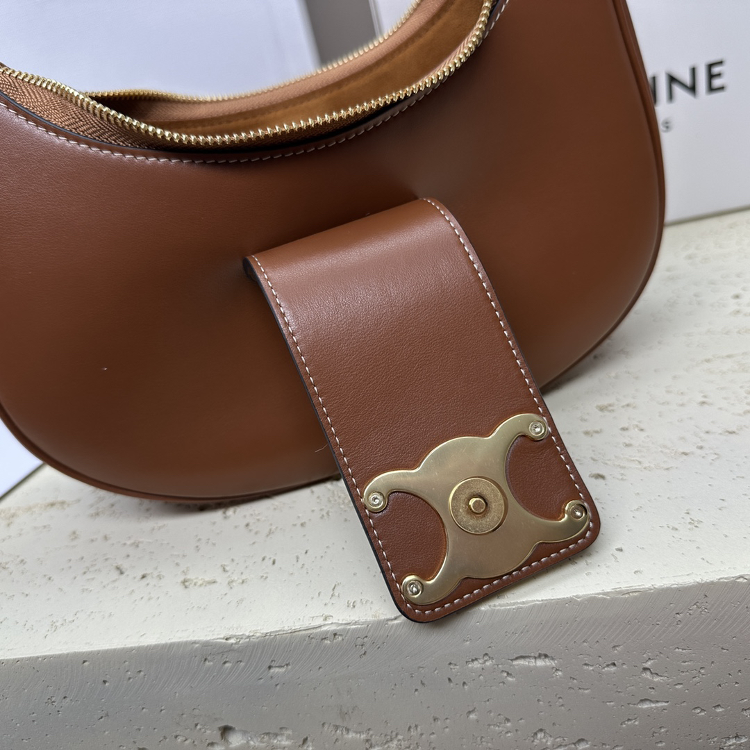 TRIOME AVA Logo-Print Calf Leather Shoulder Bag - Image 6