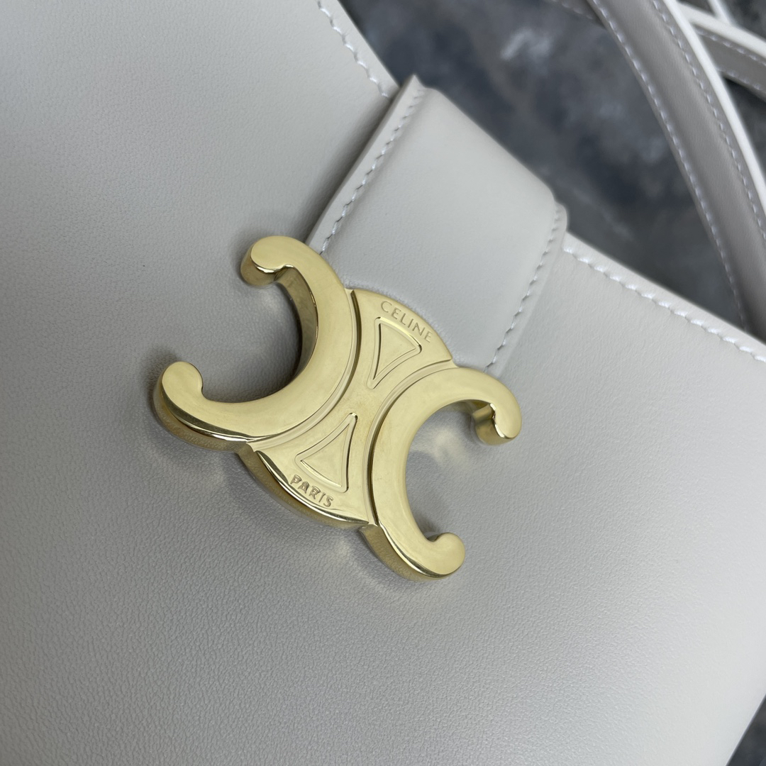Celine Louise Small Smooth Calfskin Leather Bucket Bag - Image 6