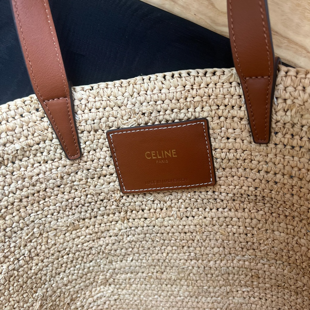 TEEN Plant-Based Material and Cowhide Leather Soft Classic Woven Tote Bag - Image 6
