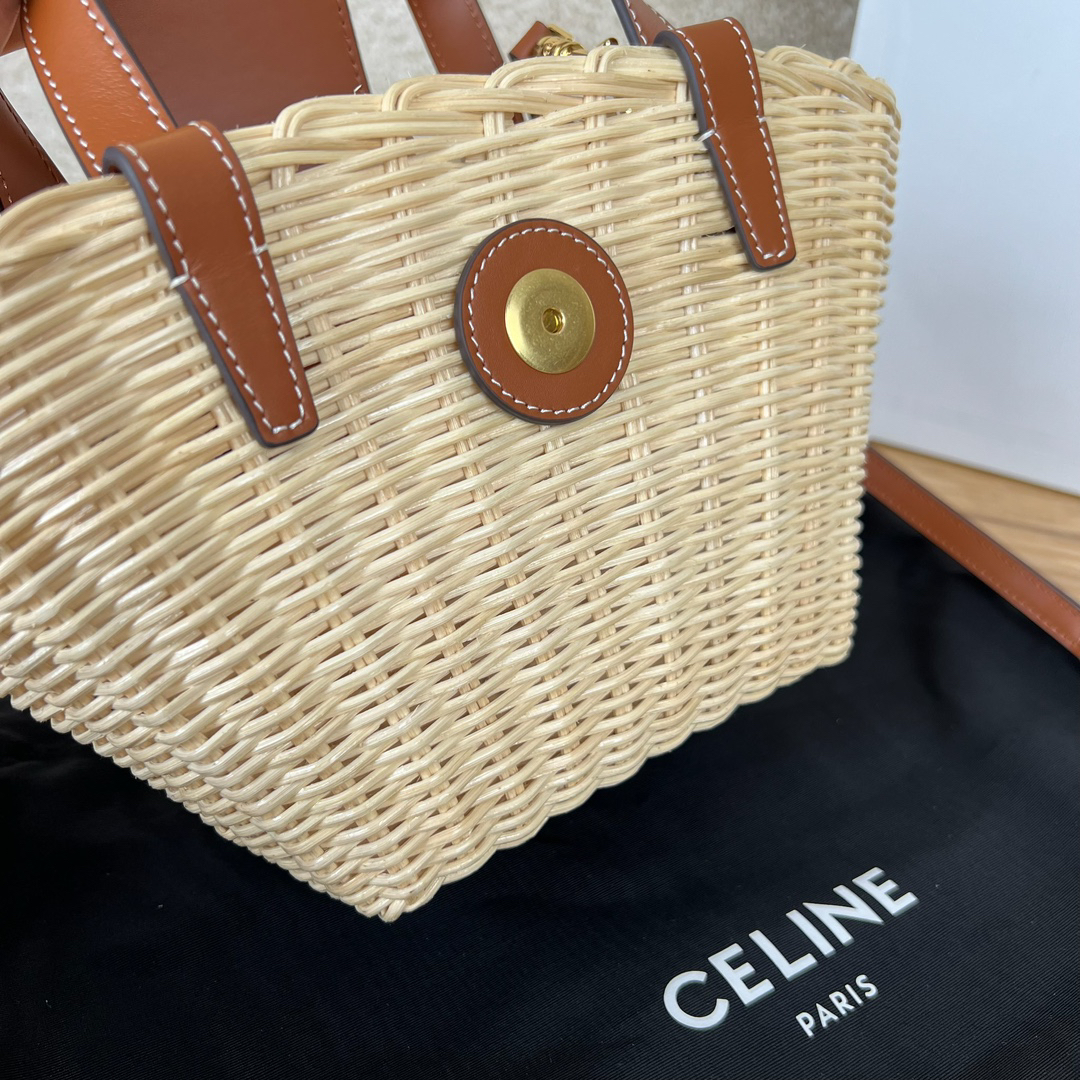 Teen Couffin Handbag in Plant-Based Material and Natural Cowhide Leather - Image 6