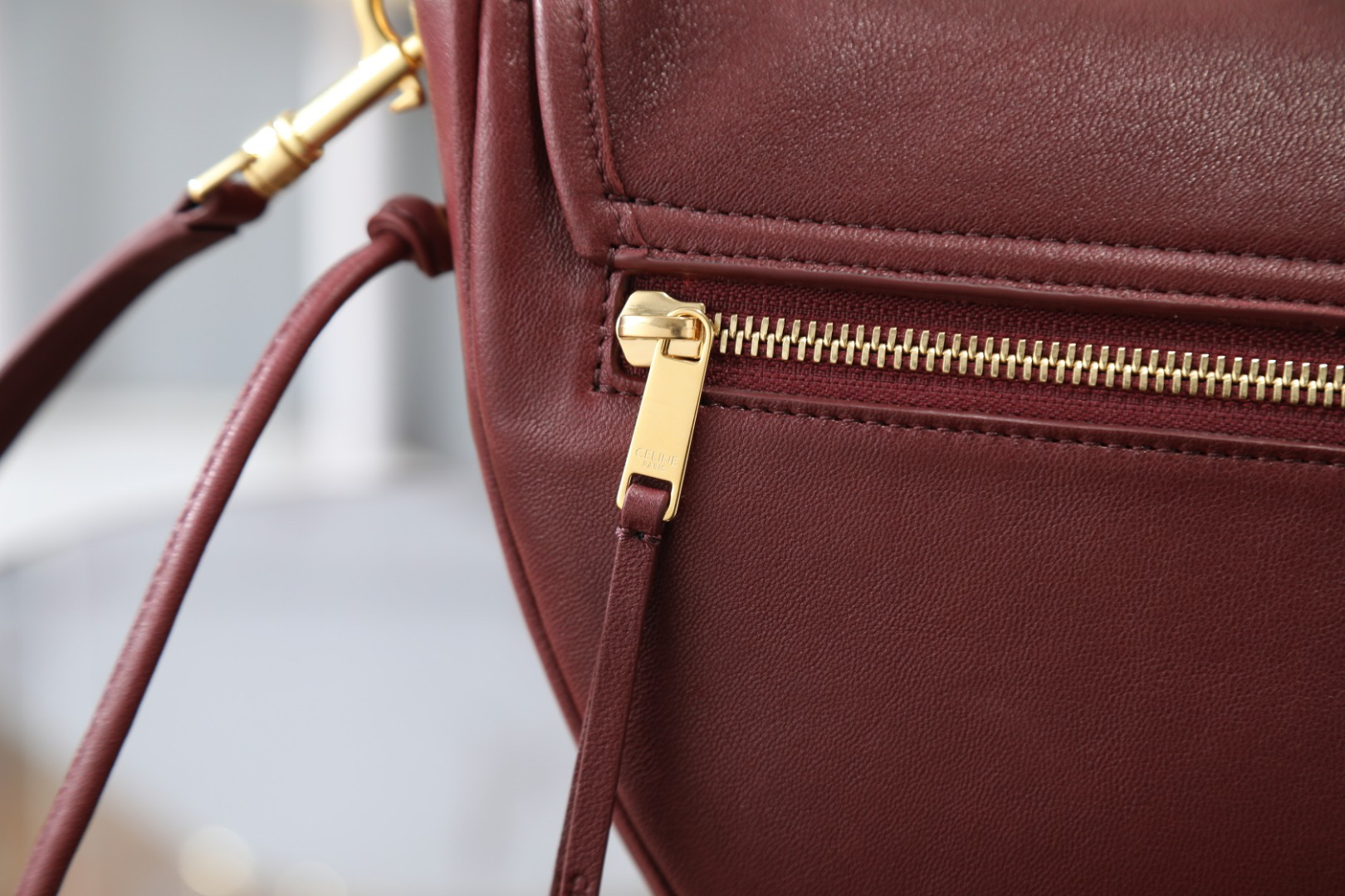 Celine Soft Triomphe Half-Moon Shoulder Bag - Image 6