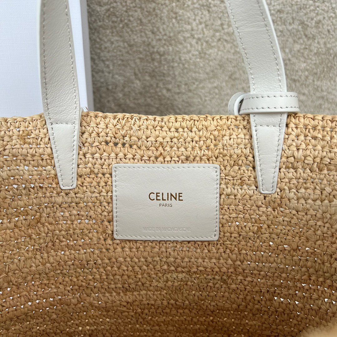 TEEN Woven Fabric and Cowhide Leather Soft Classic Handbag - Image 6