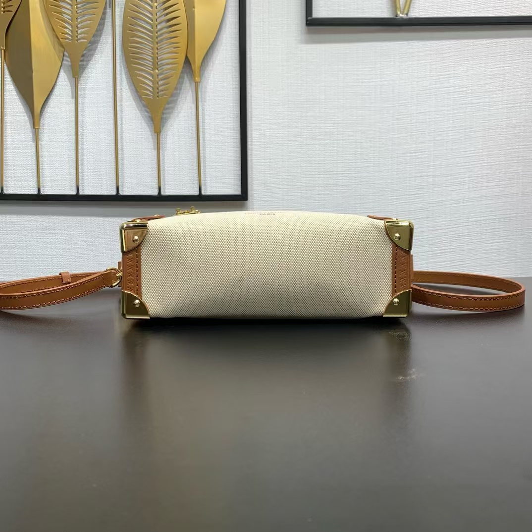 Louis Vuitton Side Trunk Medium Handbag in Natural Canvas - Image 7