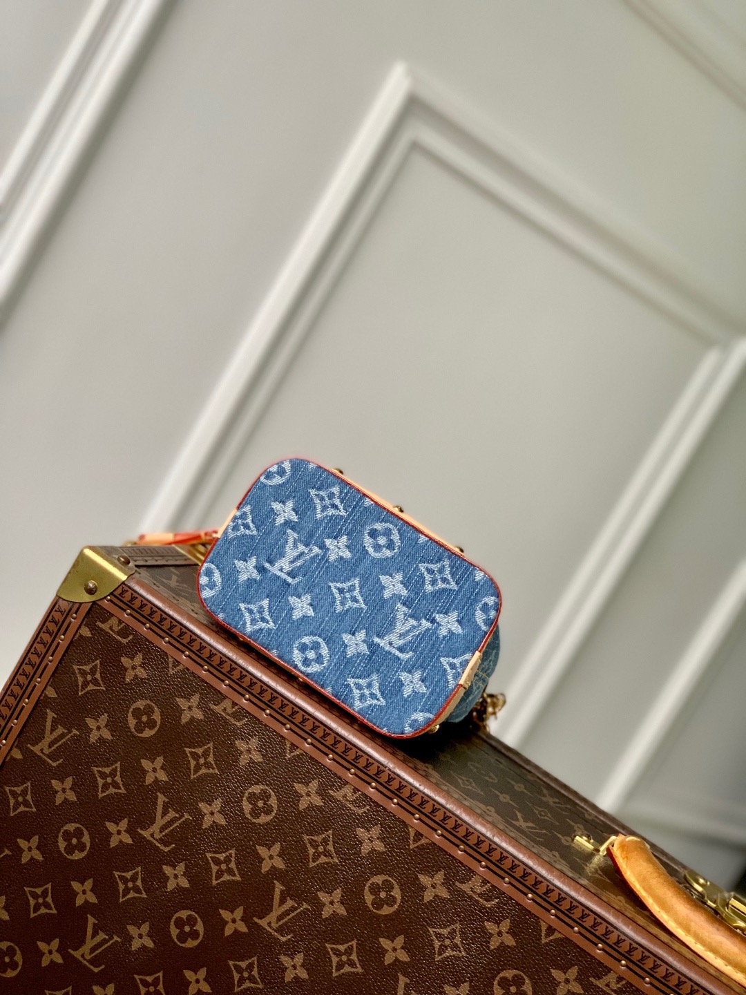 Louis Vuitton Nano Noe Denim Monogram Crossbody Bag - Image 7