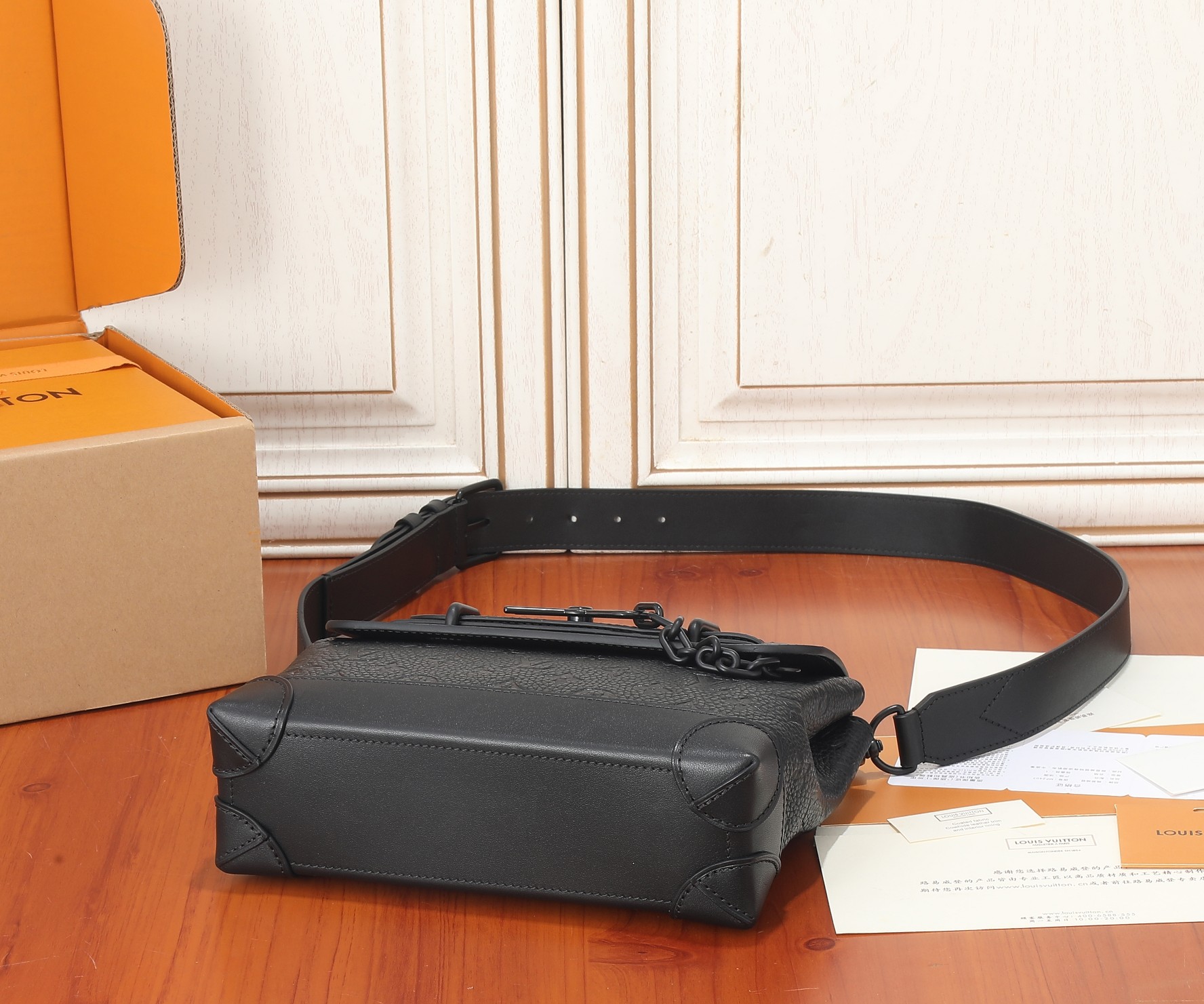 Louis Vuitton Steamer PM Taurillon Monogram Leather Bag - Image 7