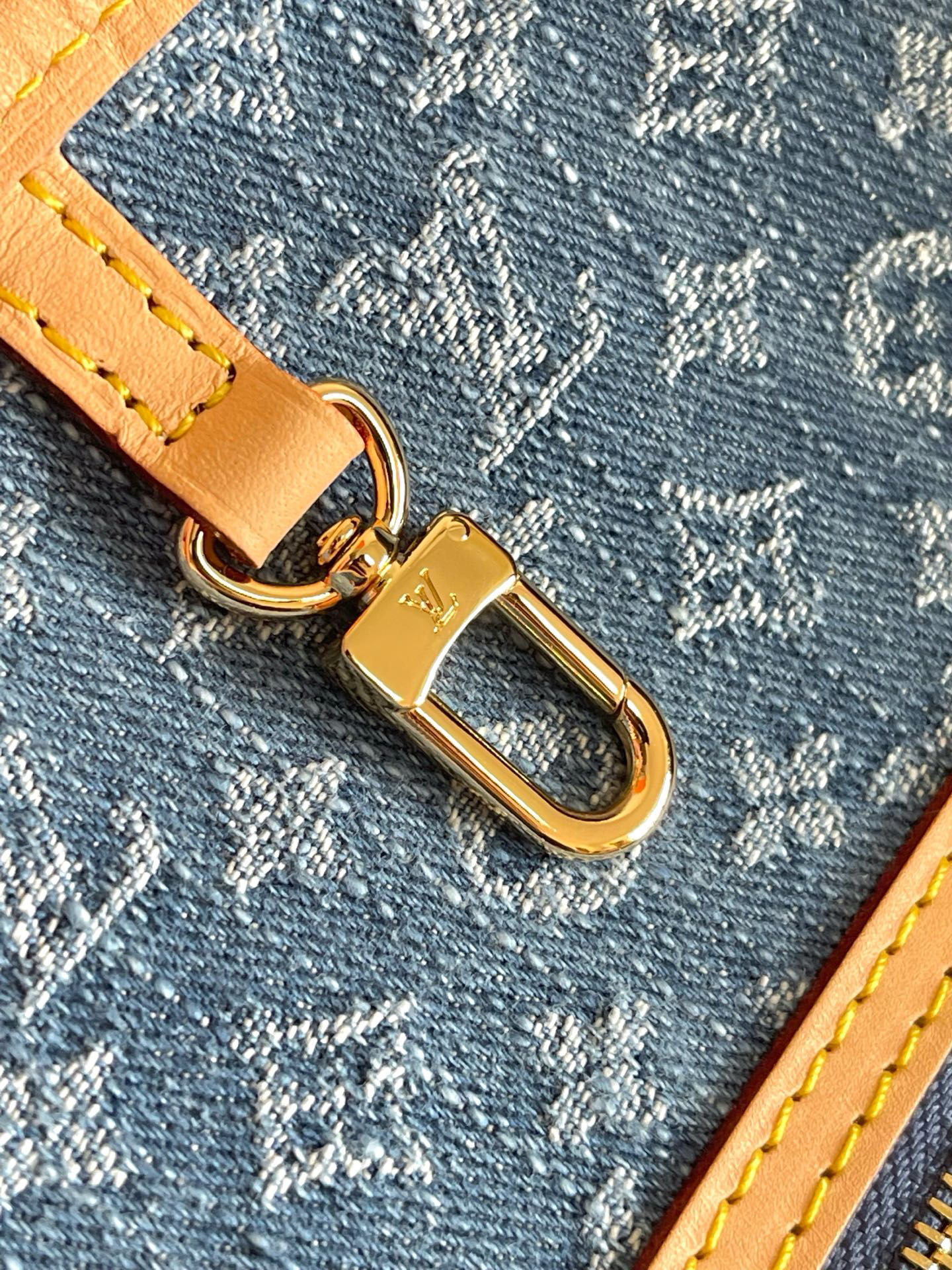 Louis Vuitton Neverfull MM Monogram Denim Tote Bag - Image 7