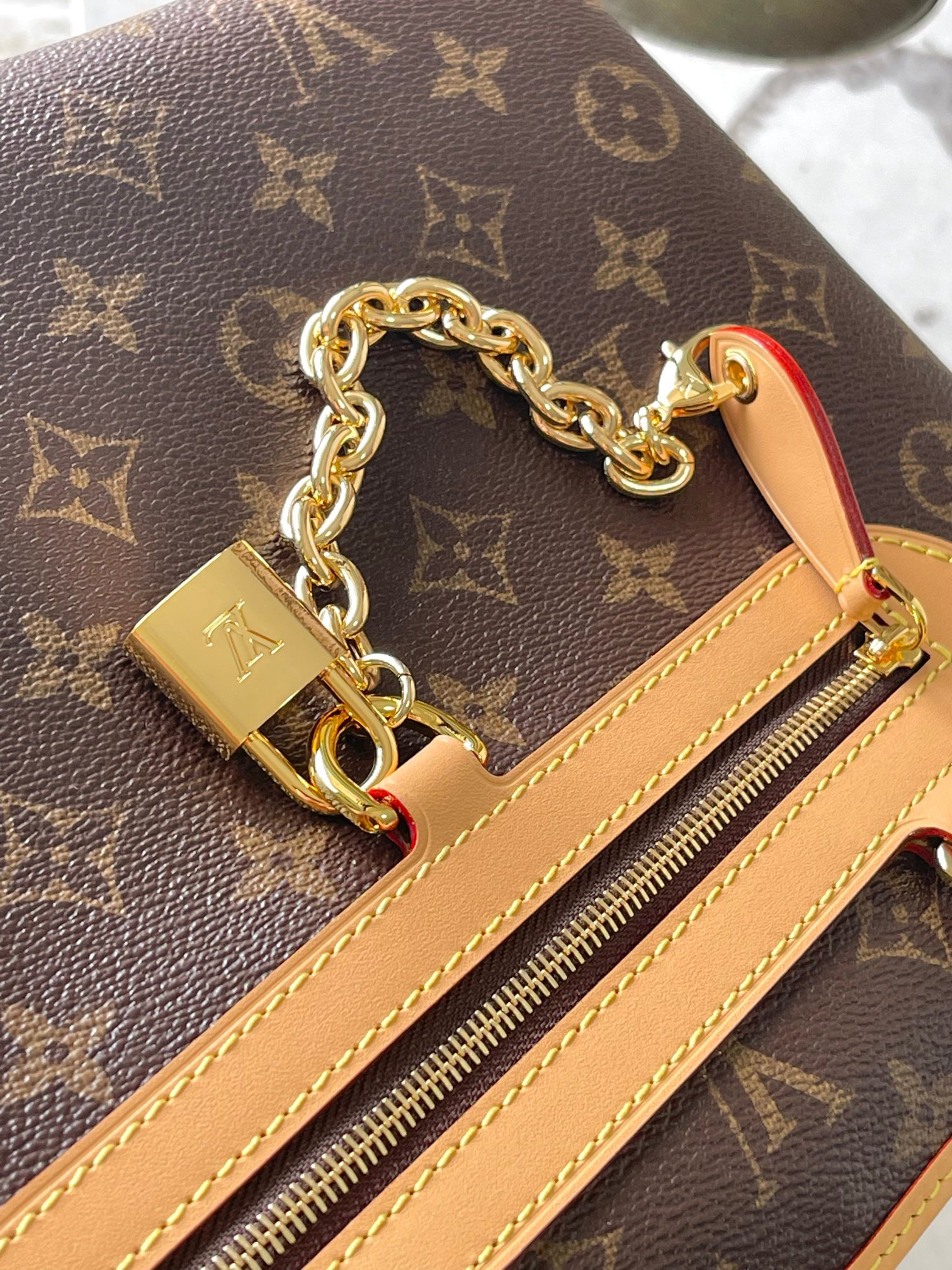 Monogram Canvas Tote Bag with Detachable Pouch - Image 7