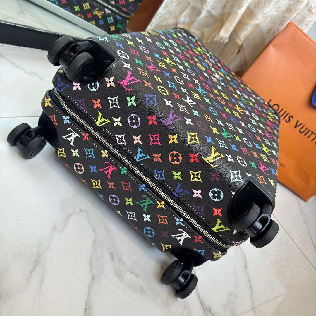 Louis Vuitton Horizon 55 Carry-On Suitcase in Black Multicolor Monogram - Image 7