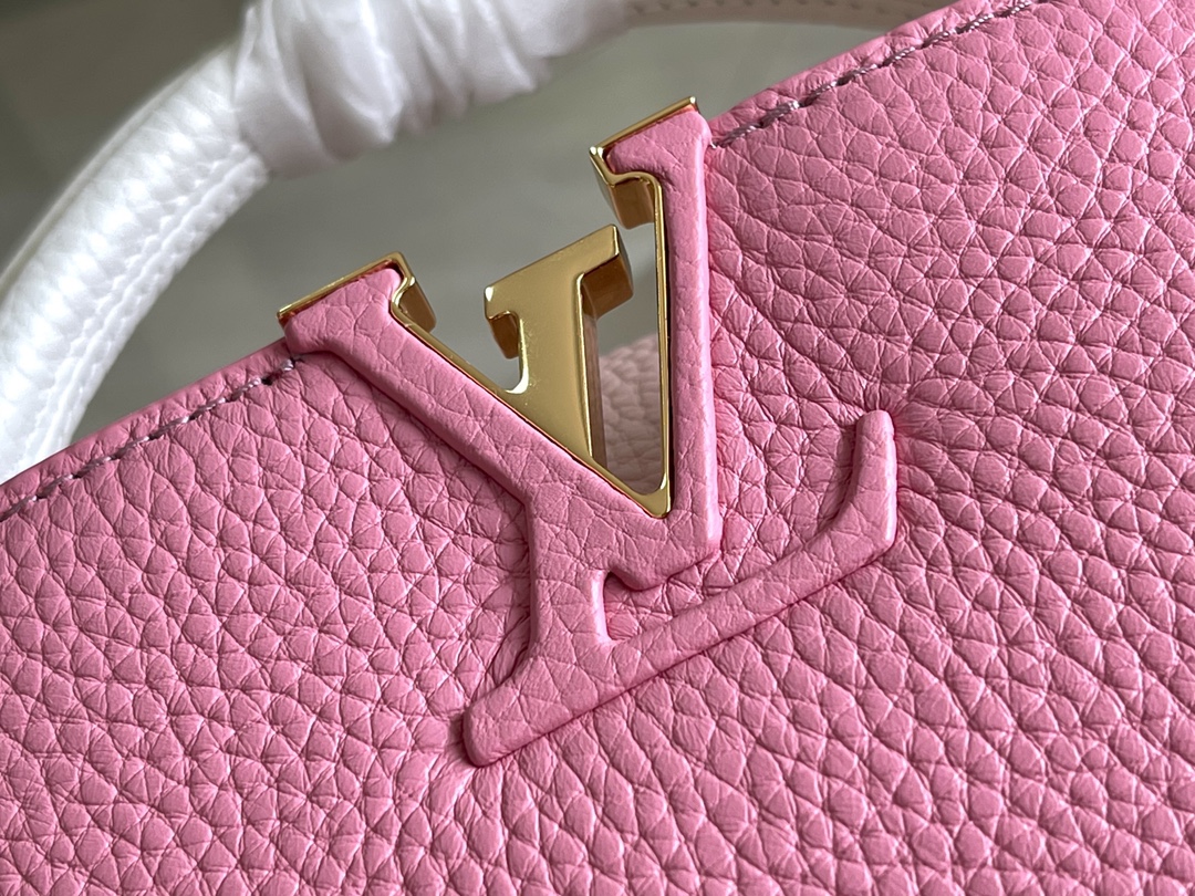 Louis Vuitton Capucines Mini Handbag – Pale Pink Floral Tri-Color - Image 7