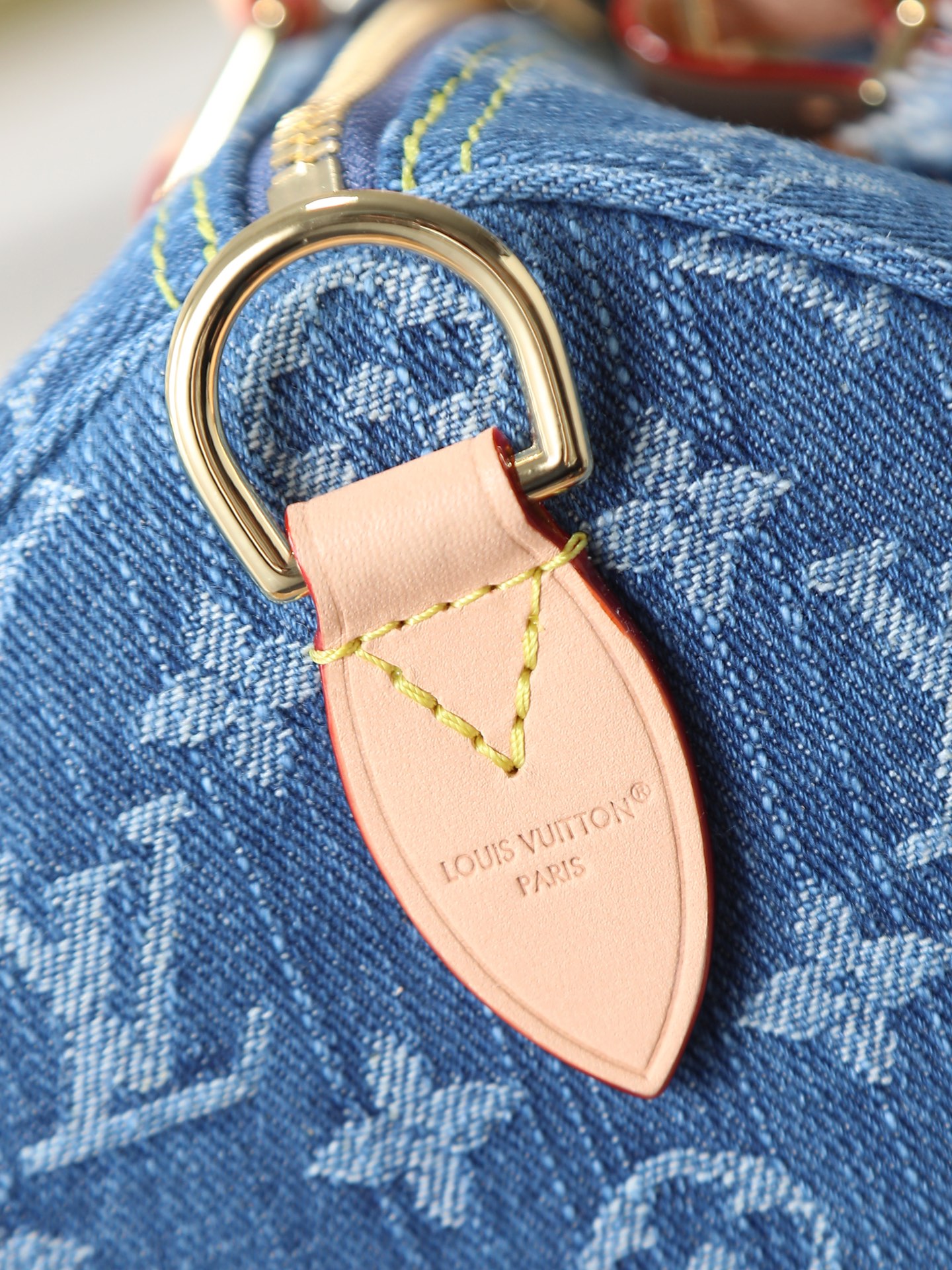 Louis Vuitton Speedy Soft 30 Denim Handbag - Image 7