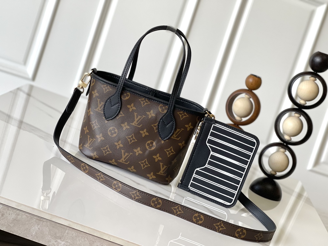 Louis Vuitton Neverfull Bandoulière Inside Out BB Reversible Monogram Tote Bag - Image 7