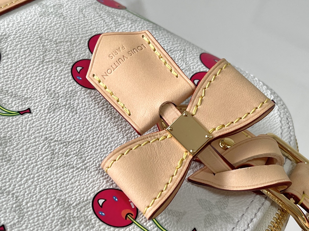 Louis Vuitton x Murakami Alma BB Handbag - White Cherry Monogram - Image 7