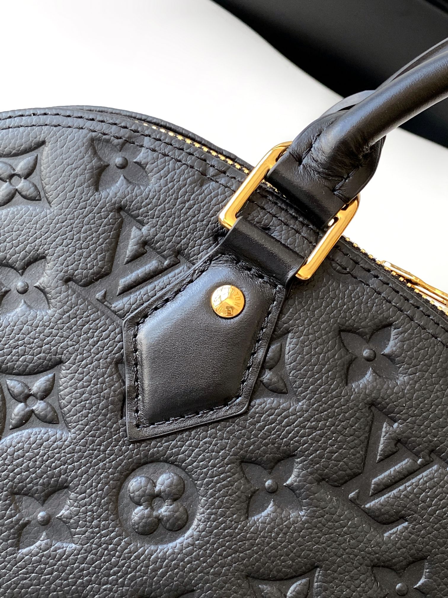 Louis Vuitton Alma PM Handbag in Black Monogram Empreinte Leather - Image 7