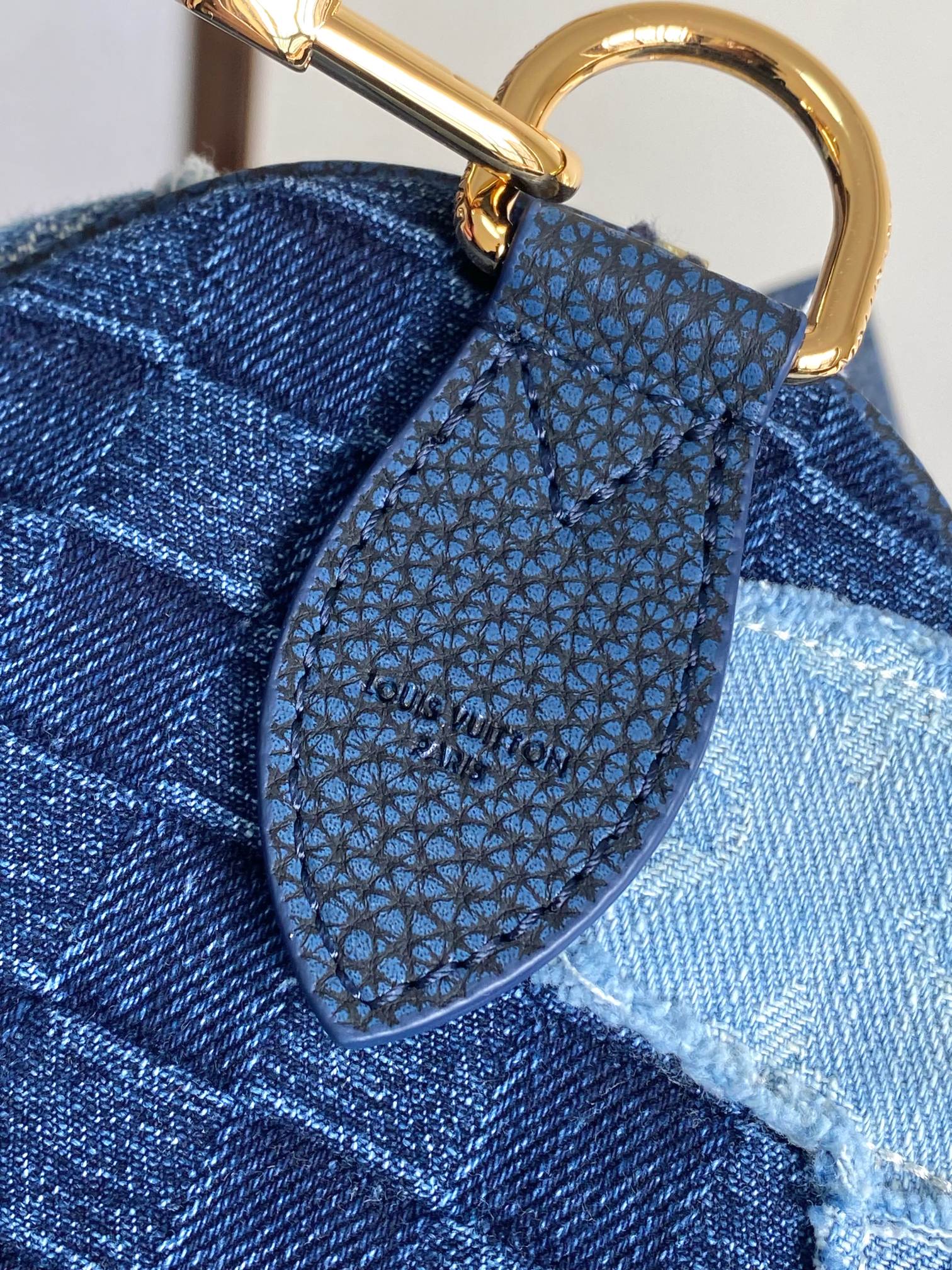 Louis Vuitton Speedy Bandouliere 40 Patchwork Denim Handbag - Image 7