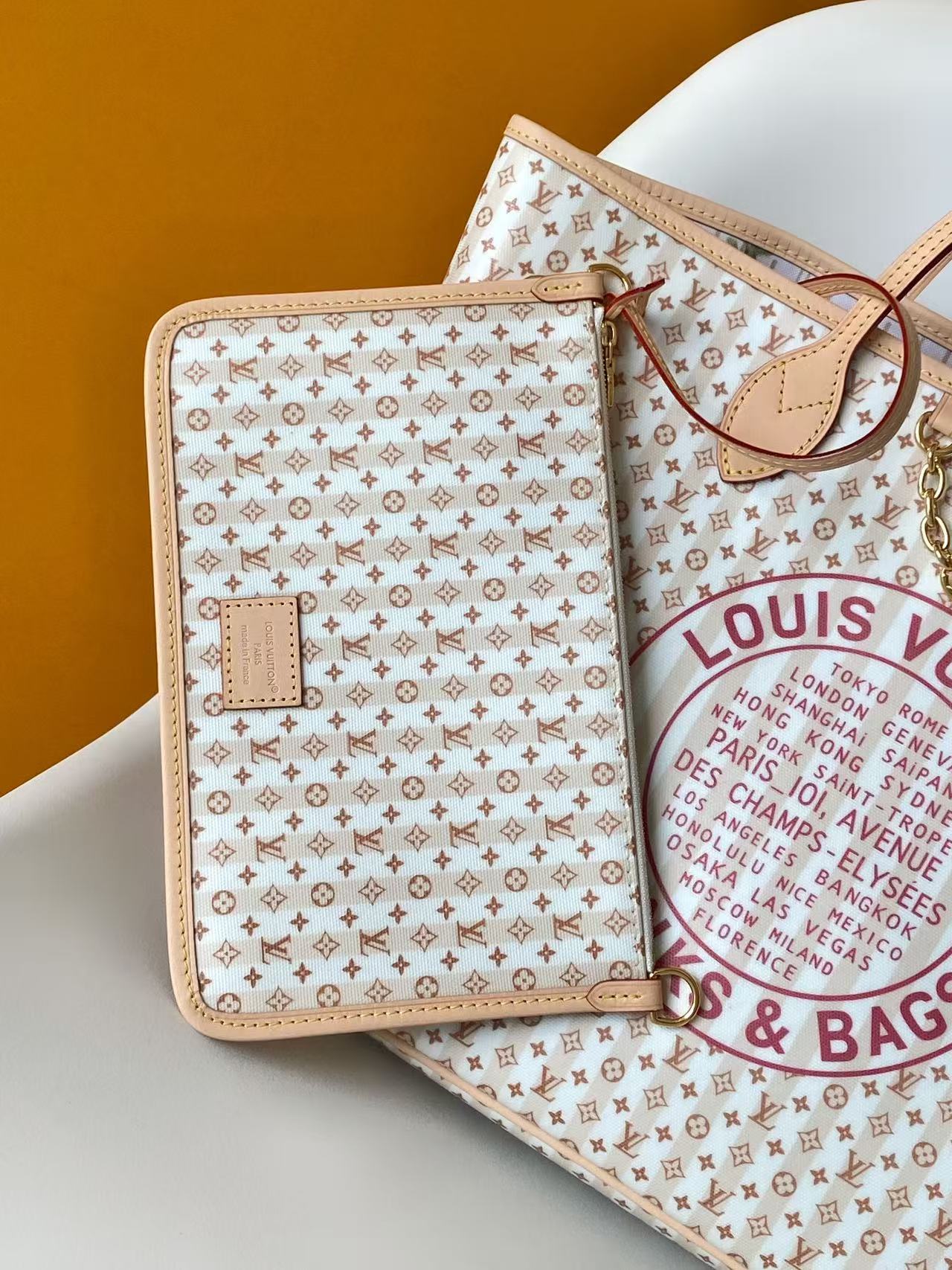 Louis Vuitton Neverfull MM Stamp Monogram Canvas Tote Bag - Image 7