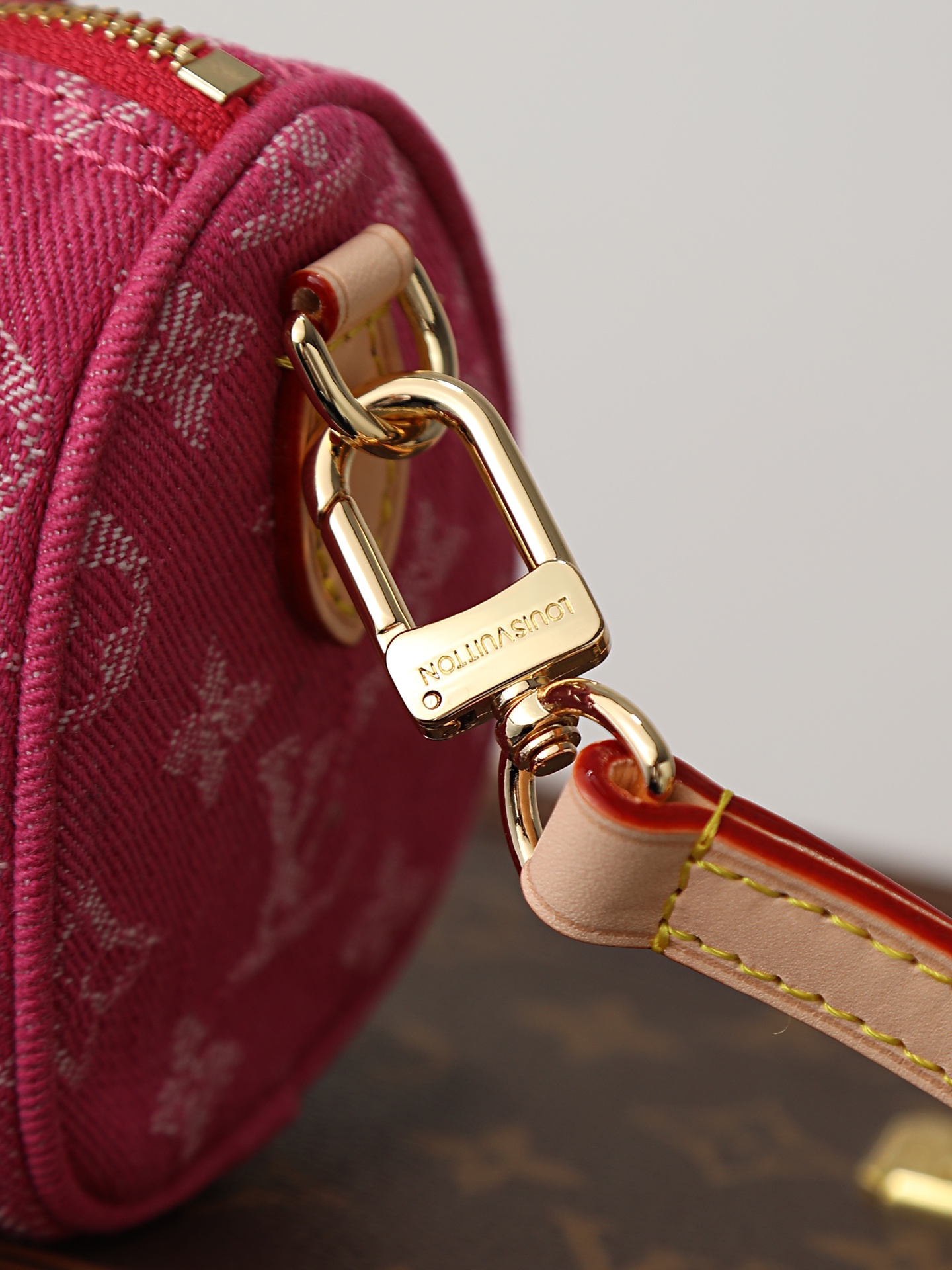Louis Vuitton Nano Speedy Handbag in Blue Monogram Denim - Image 7