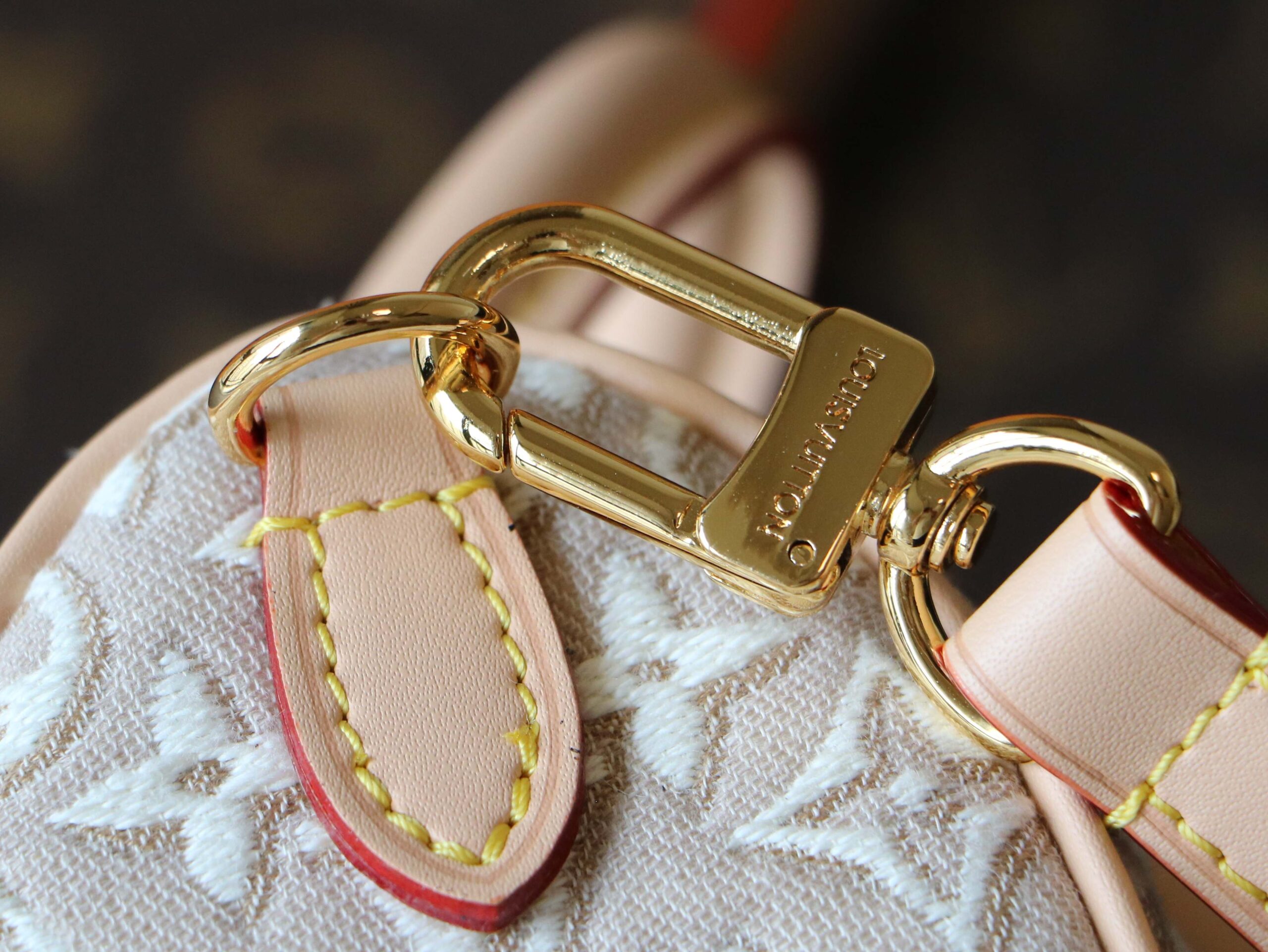 Louis Vuitton Nano Speedy Handbag in White Embossed Canvas - Image 7