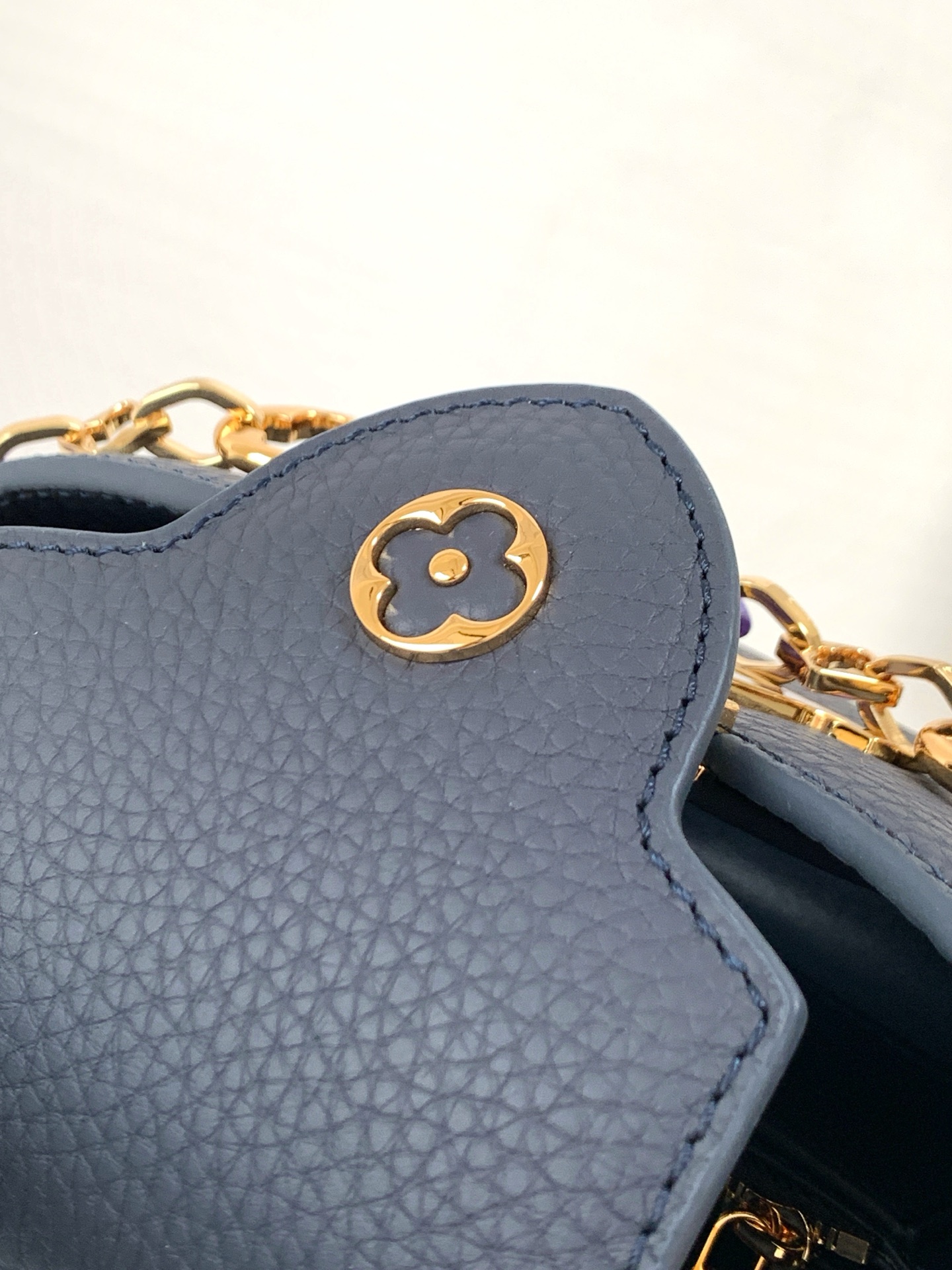 Louis Vuitton Capucines Mini Shoulder Bag in Dark Blue - Image 7