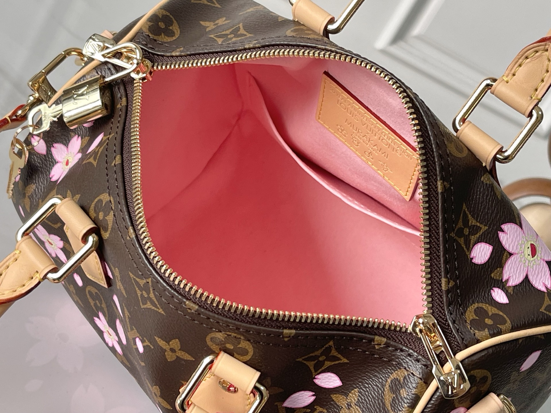 Louis Vuitton x Takashi Murakami Speedy Bandoulière 25 Handbag, Cherry Blossom Monogram, M14174 - Image 7