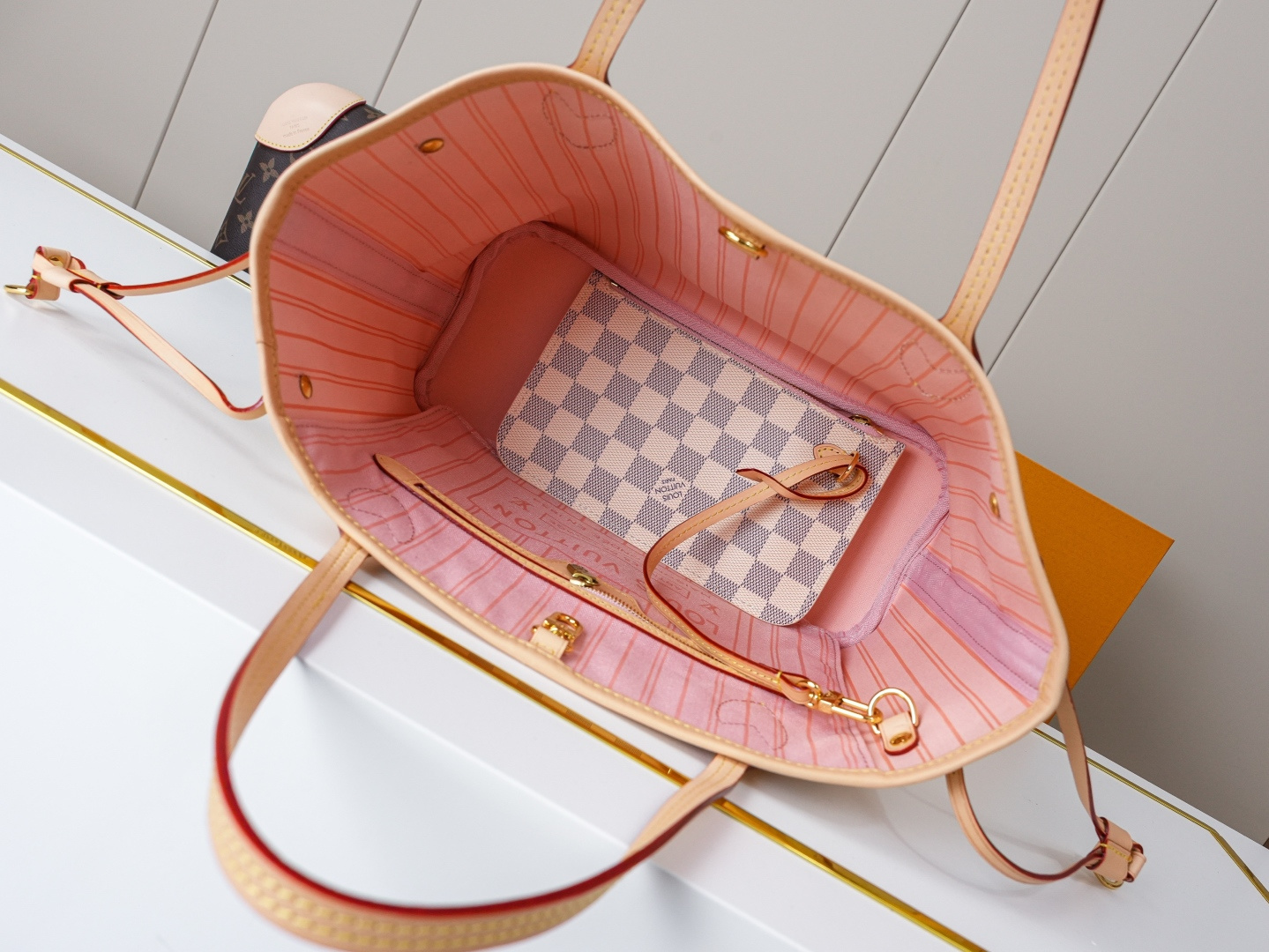 Louis Vuitton Neverfull Small Tote Bag in Damier Azur Canvas - Image 7