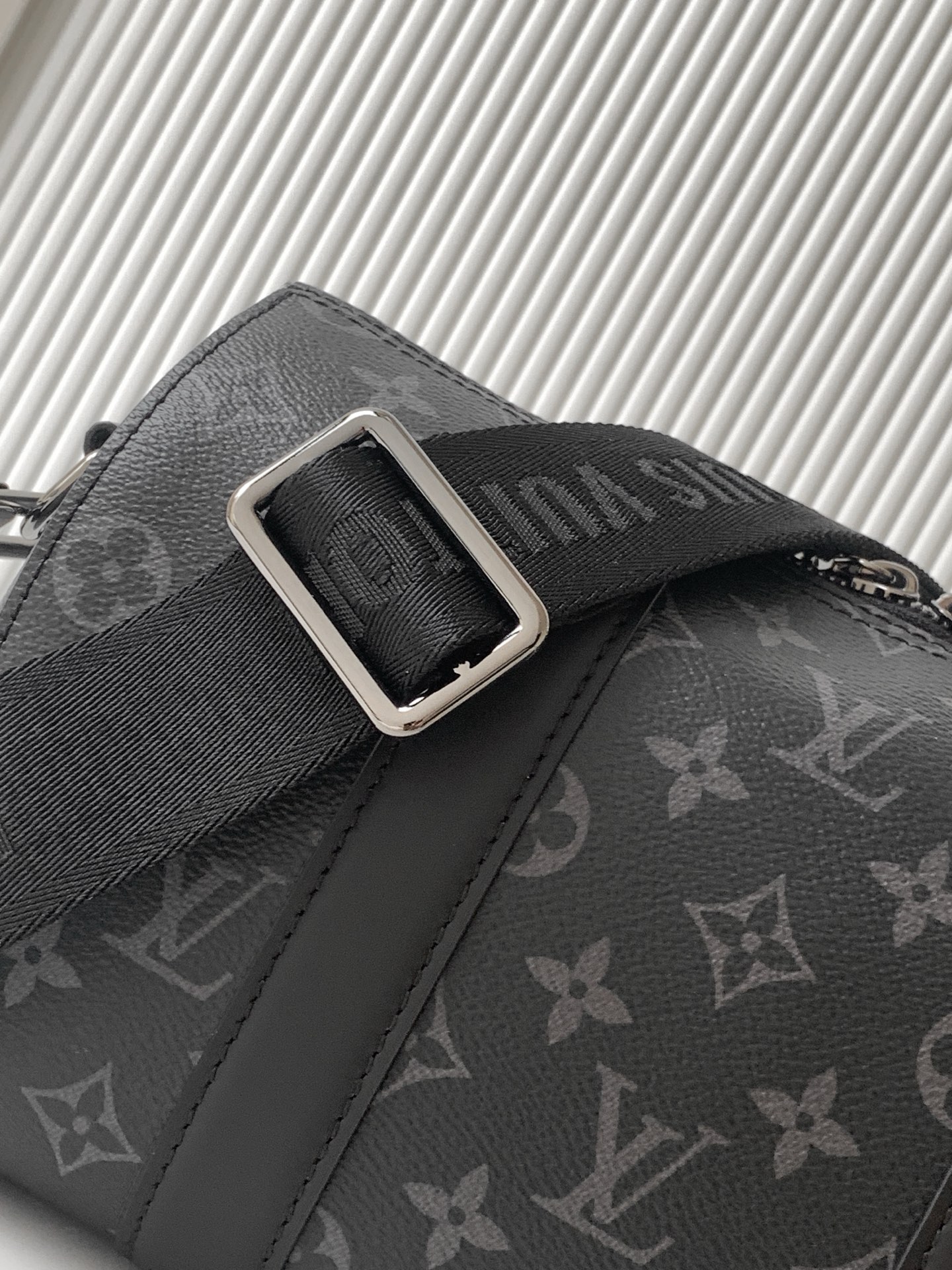Louis Vuitton City Keepall Travel Bag M45936 in Black Monogram Eclipse - Image 7