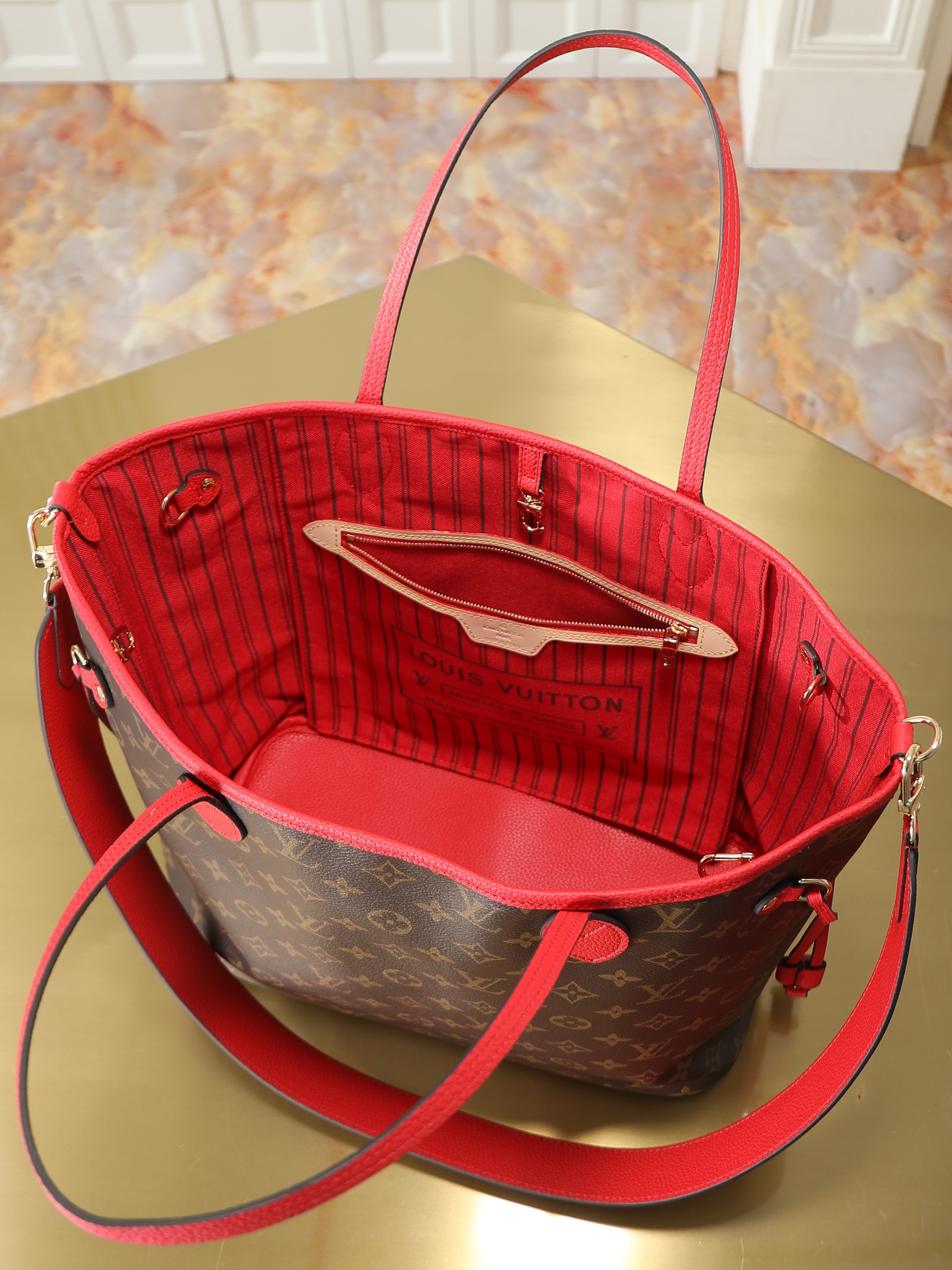 Louis Vuitton Neverfull Bandoulière Inside Out Medium Tote Bag - Image 7