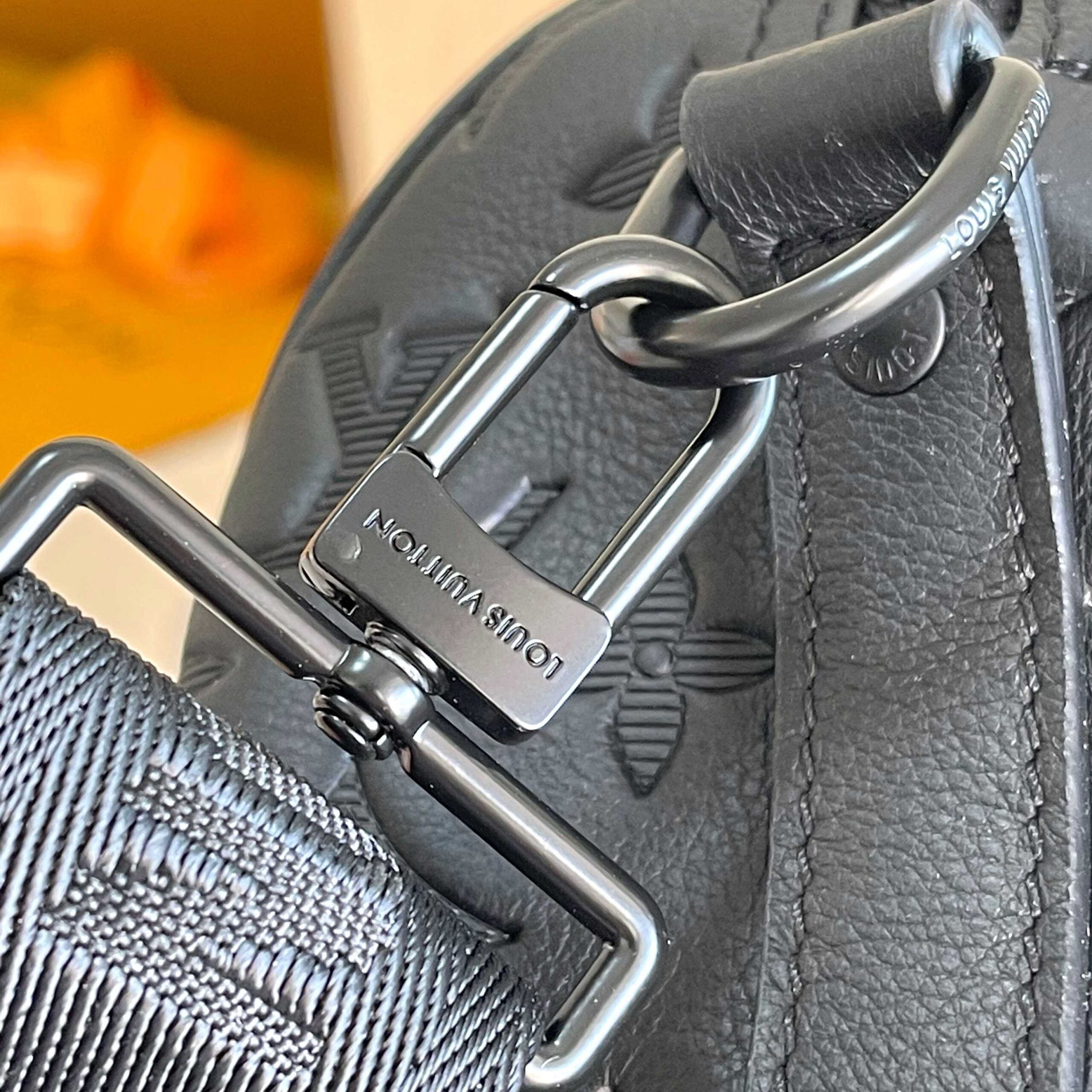 Louis Vuitton City Keepall Travel Bag in Monogram Shadow Leather - Image 7